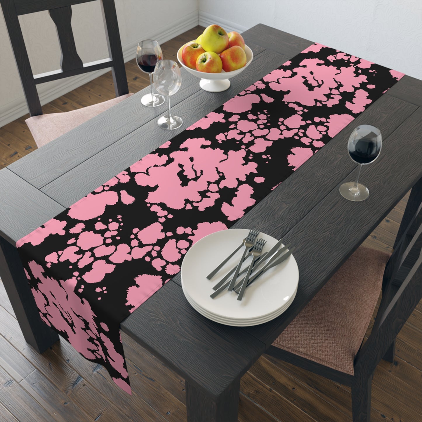 Cowhide Print Table Runner - Rustic Elegance, Cotton Twill or Polyester - Perfect for Western & Luxurious Home Decor