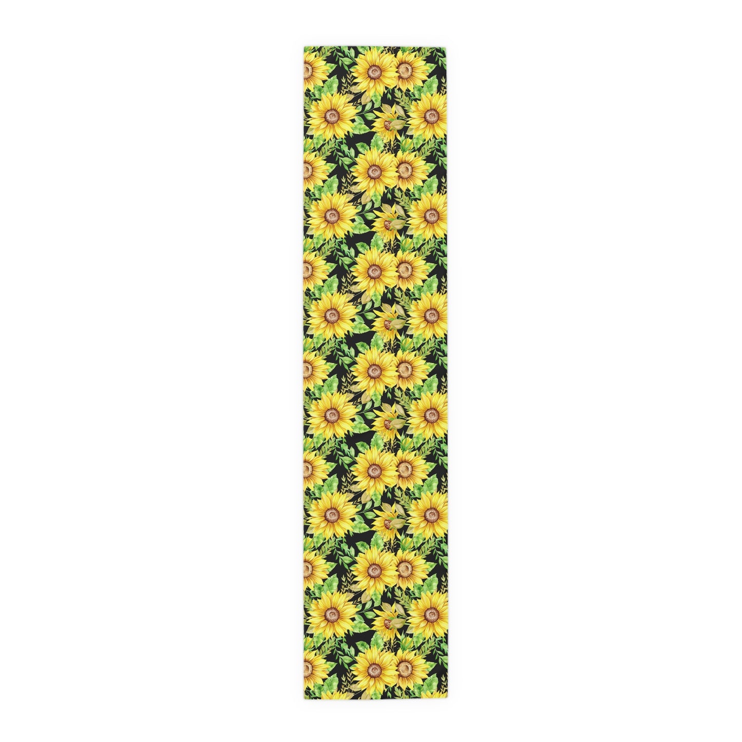 Sunflower Print Table Runner - Bright and Cheerful, Cotton Twill or Polyester - Perfect for Sunny Home Decor