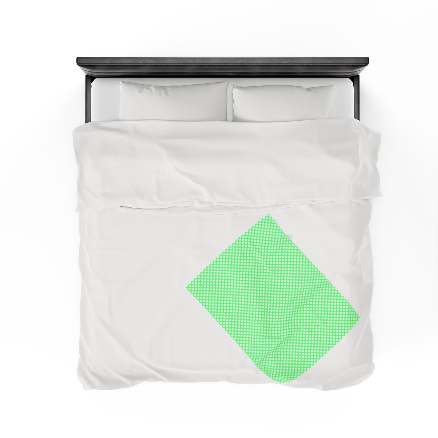 Pastel Polka Dot Velveteen Plush Blanket | Soft, Playful, Luxurious and Comforting | Available in Multiple Sizes