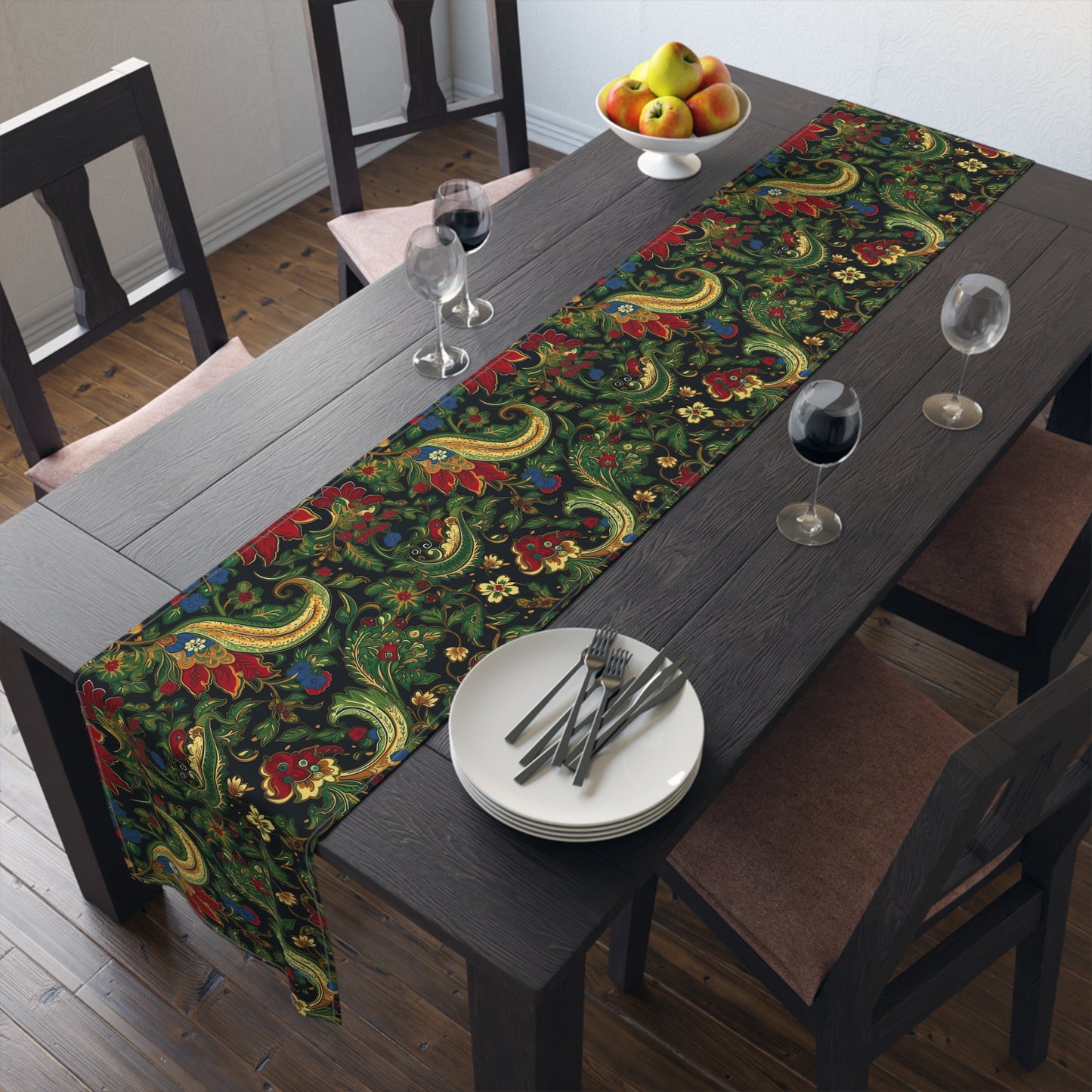 Chinoiseries Table Runner - Cotton Twill & Polyester