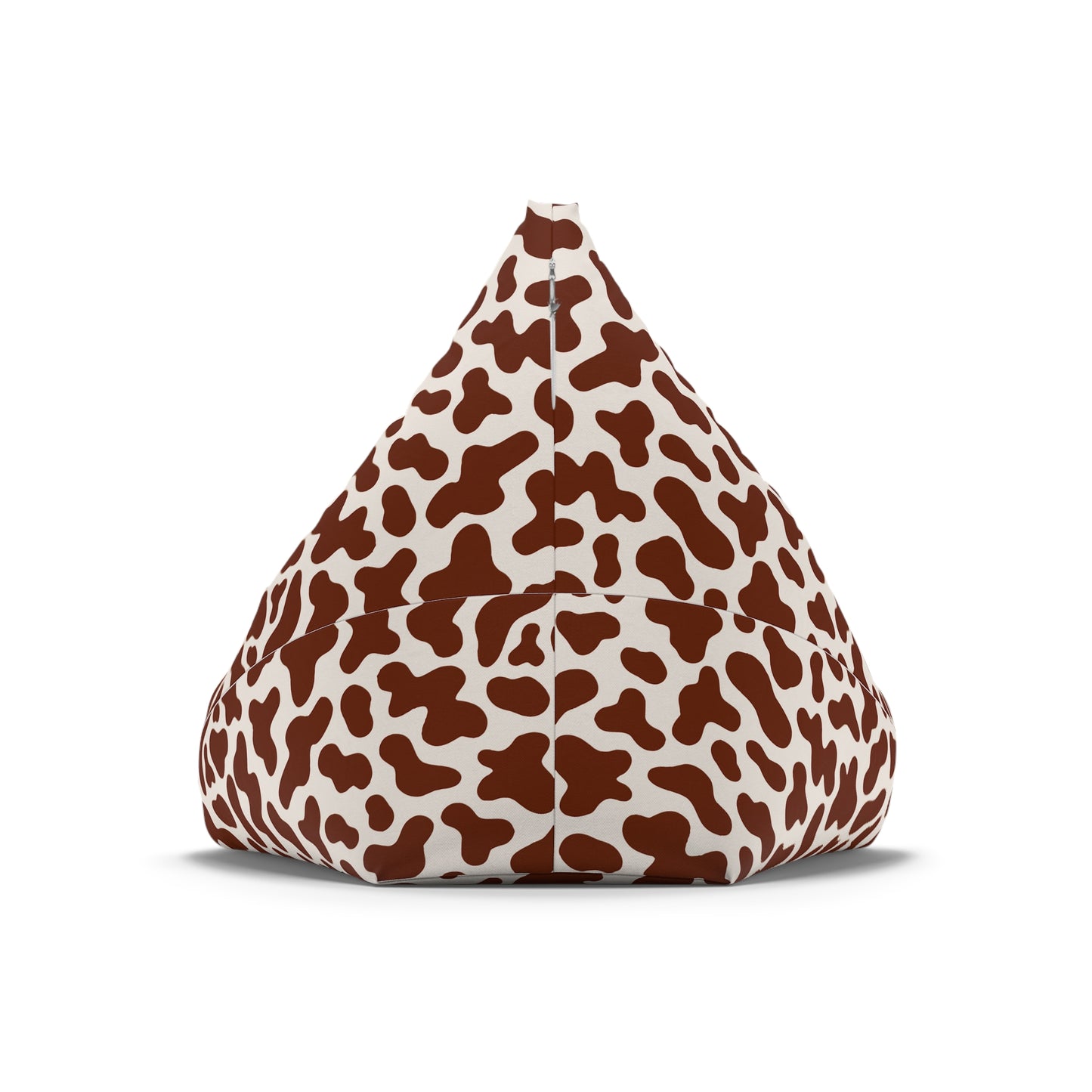 Cow Print Bean Bag Chair Cover - Durable Polyester, Locking Zipper, 2 Sizes