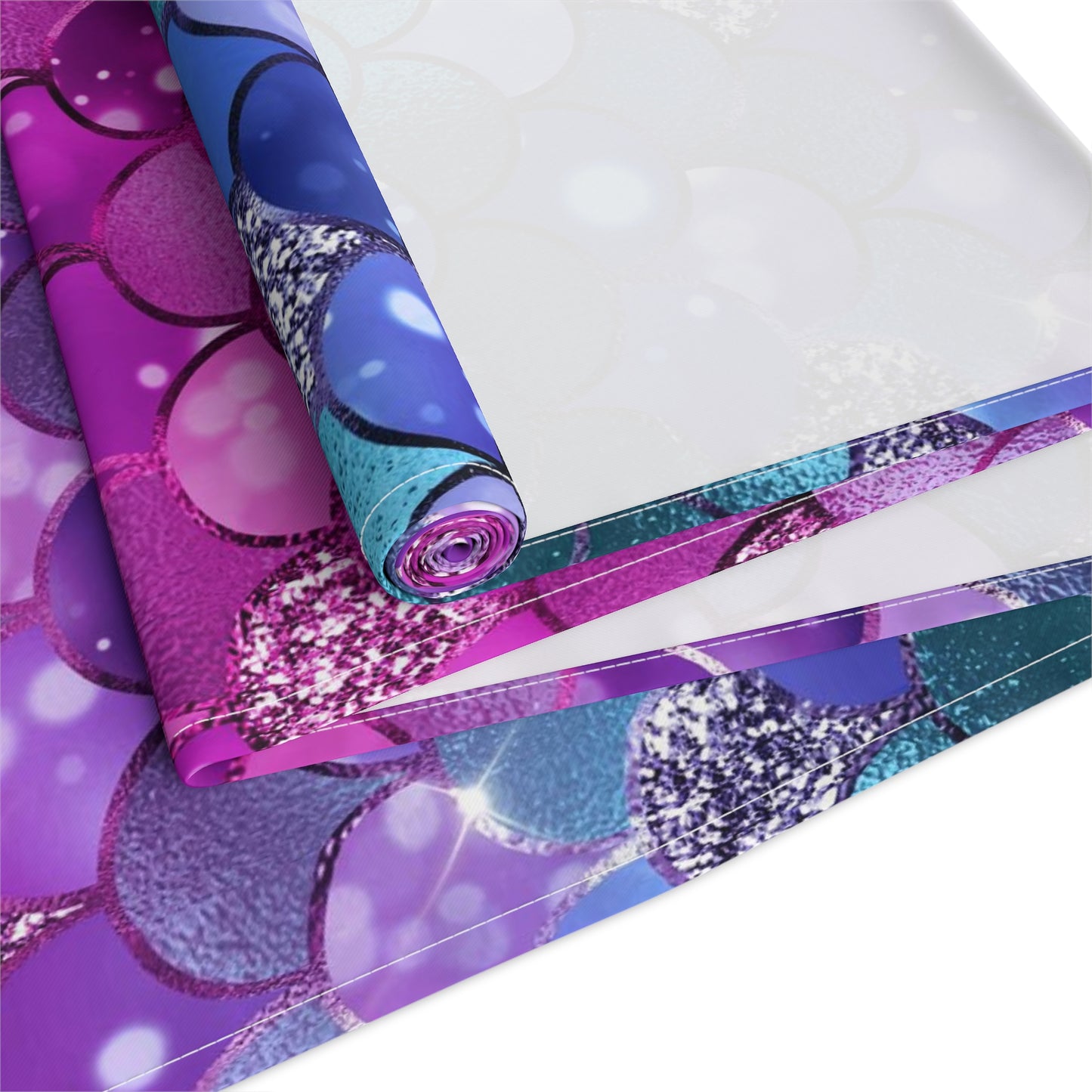 Mermaid Print Table Runner - Mystical Sea Charm, Cotton Twill or Polyester - Perfect for Enchanting Home Decor