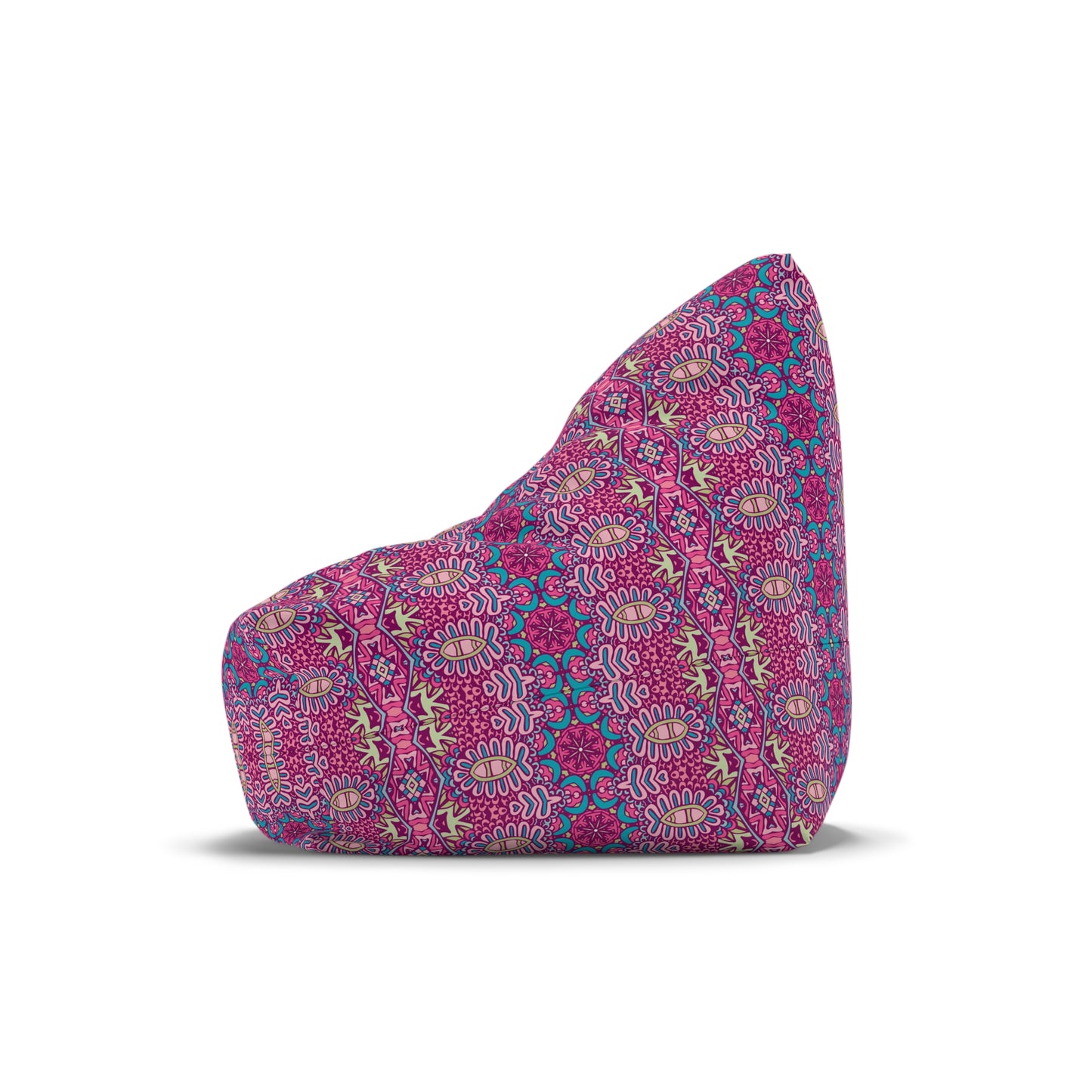 Mandala Bean Bag Chair Cover - Premium Polyester, Secure Zipper, 2 Sizes, Bohemian Design