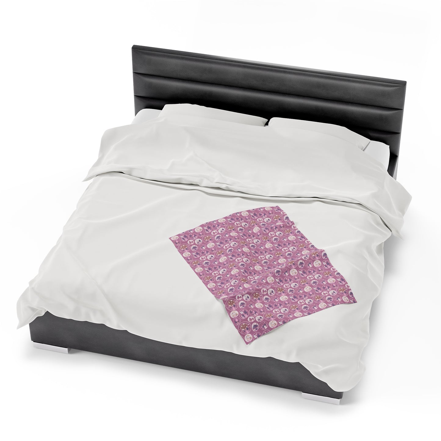 Mushroom Velveteen Plush Blanket | Soft, Whimsical, Luxurious and Comforting | Available in Multiple Sizes