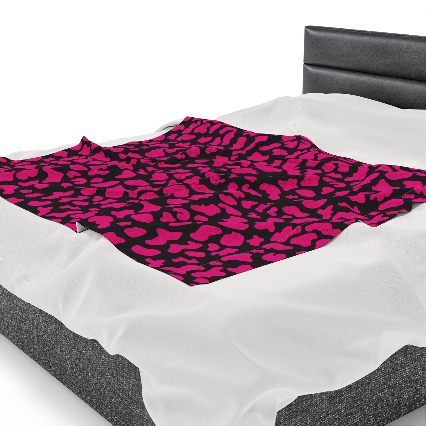 Cow Print Velveteen Plush Blanket | Soft, Stylish, Luxurious and Comforting | Available in Multiple Sizes