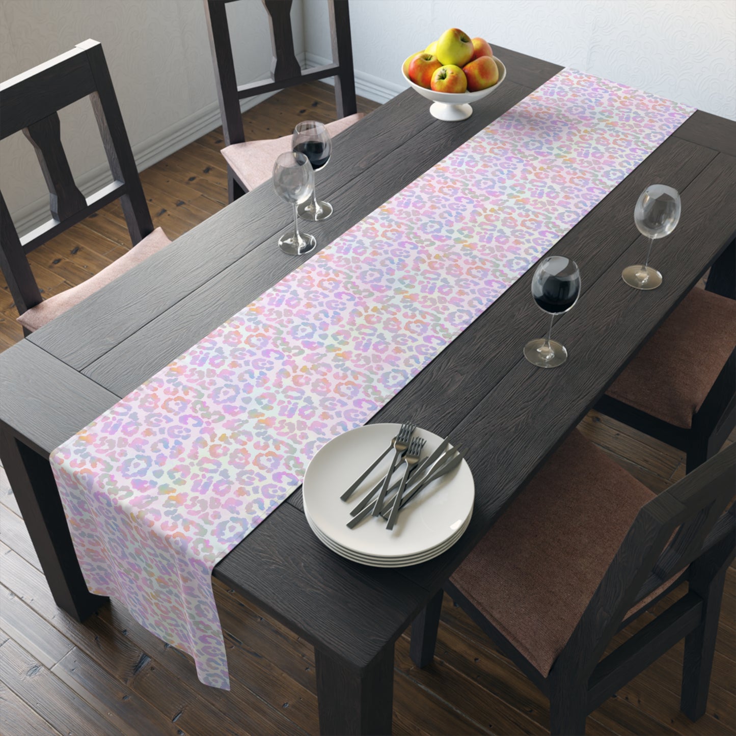 Leopard Print Table Runner - Bold Exotic Elegance, Cotton Twill or Polyester - Perfect for Safari & Glamorous Home Decor