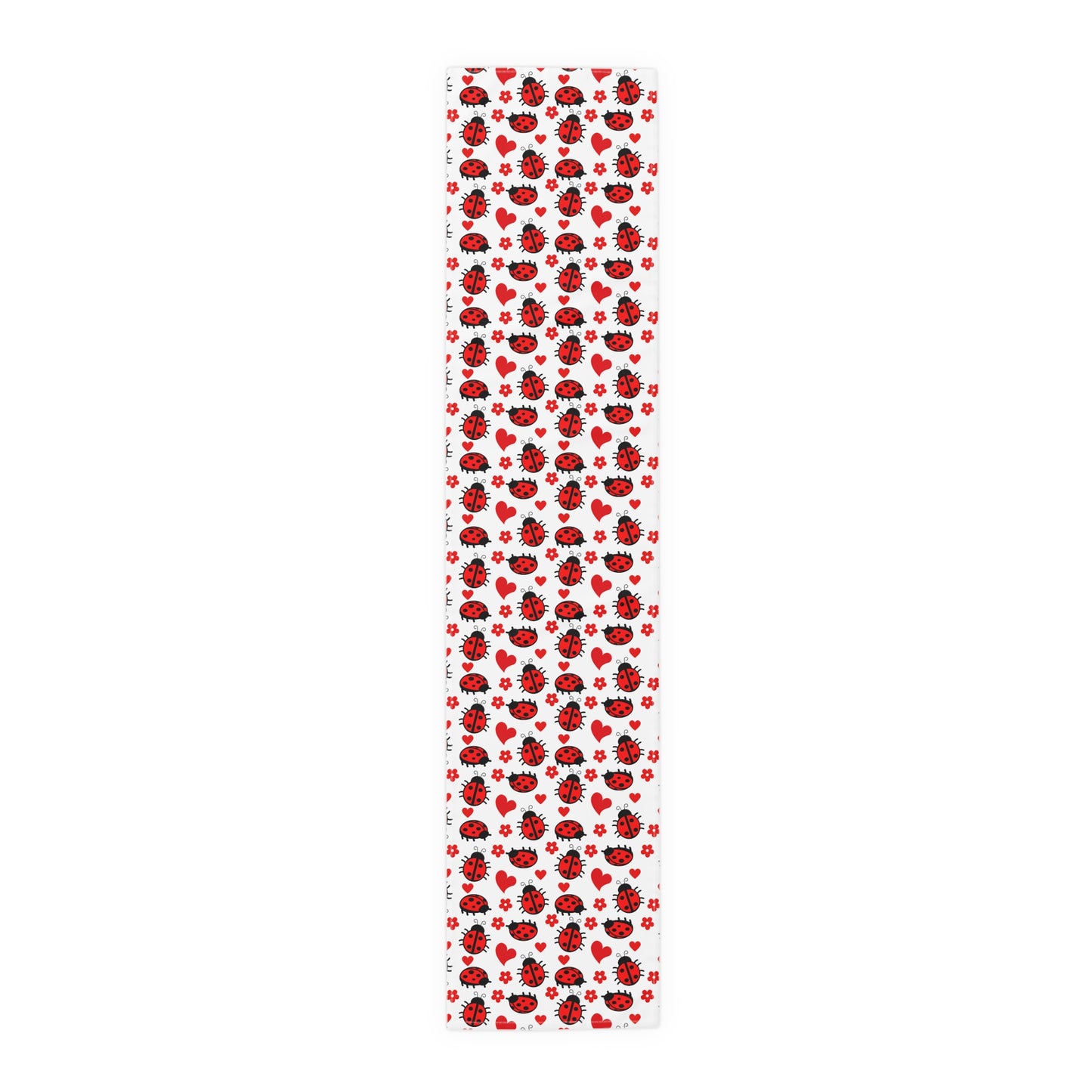 Ladybug Print Table Runner - Charming Good Luck, Cotton Twill or Polyester - Perfect for Nature-Inspired Home Decor
