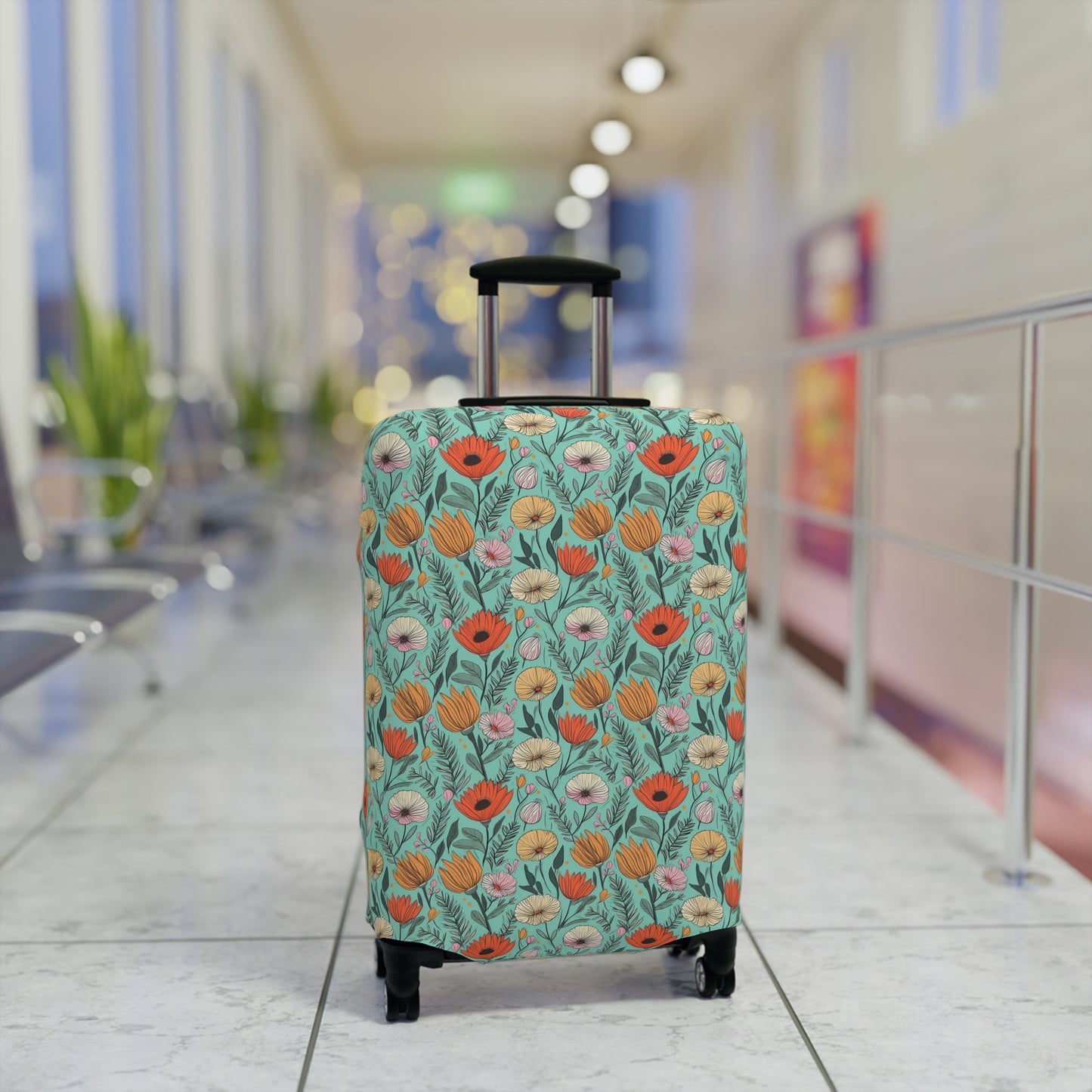 Boho Floral Luggage Cover - Trendy Travel Floral Suitcases Cover
