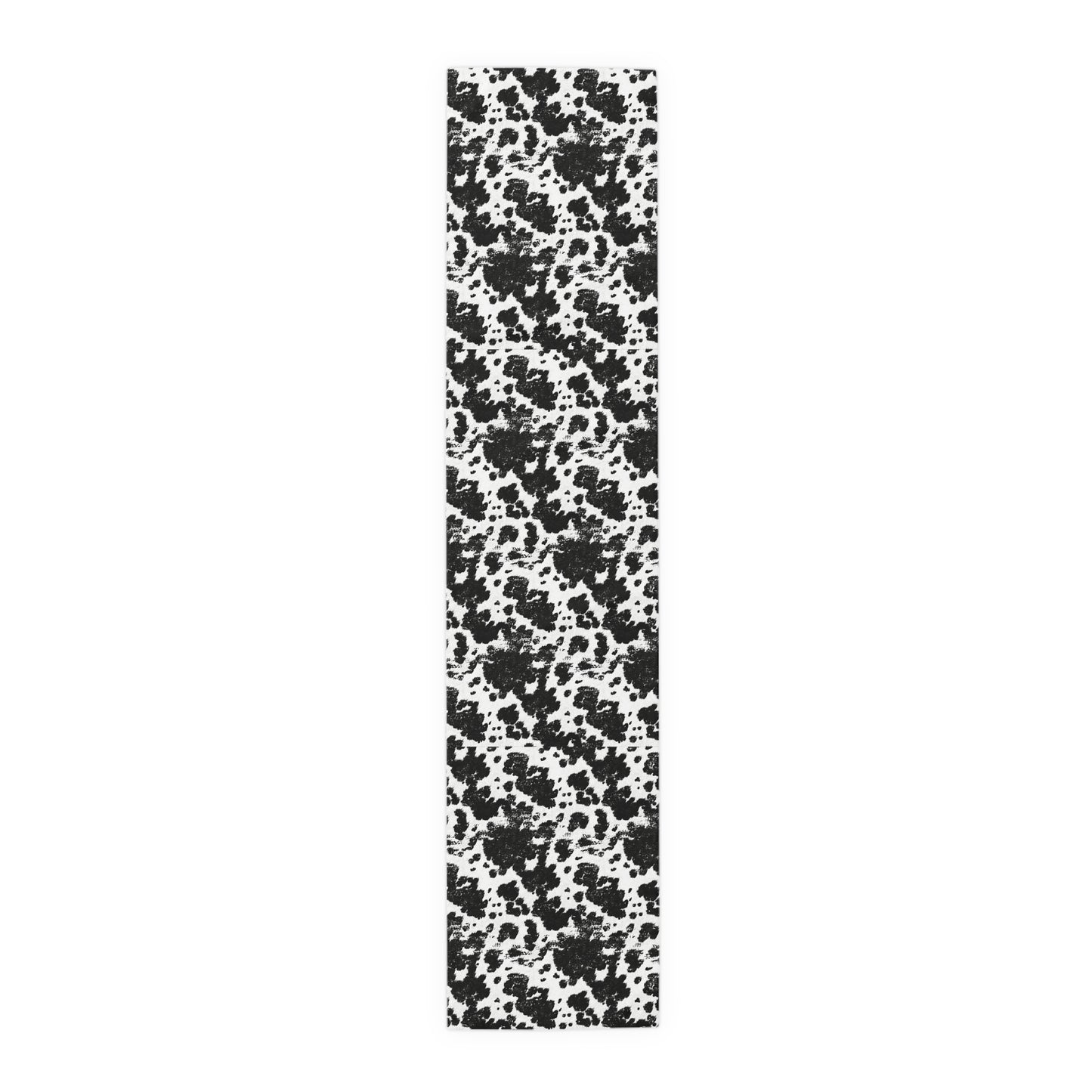 Cowhide Print Table Runner - Rustic Elegance, Cotton Twill or Polyester - Perfect for Western & Luxurious Home Decor