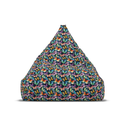 Butterfly Bean Bag Chair Cover - Durable Polyester, Locking Zipper, 2 Sizes