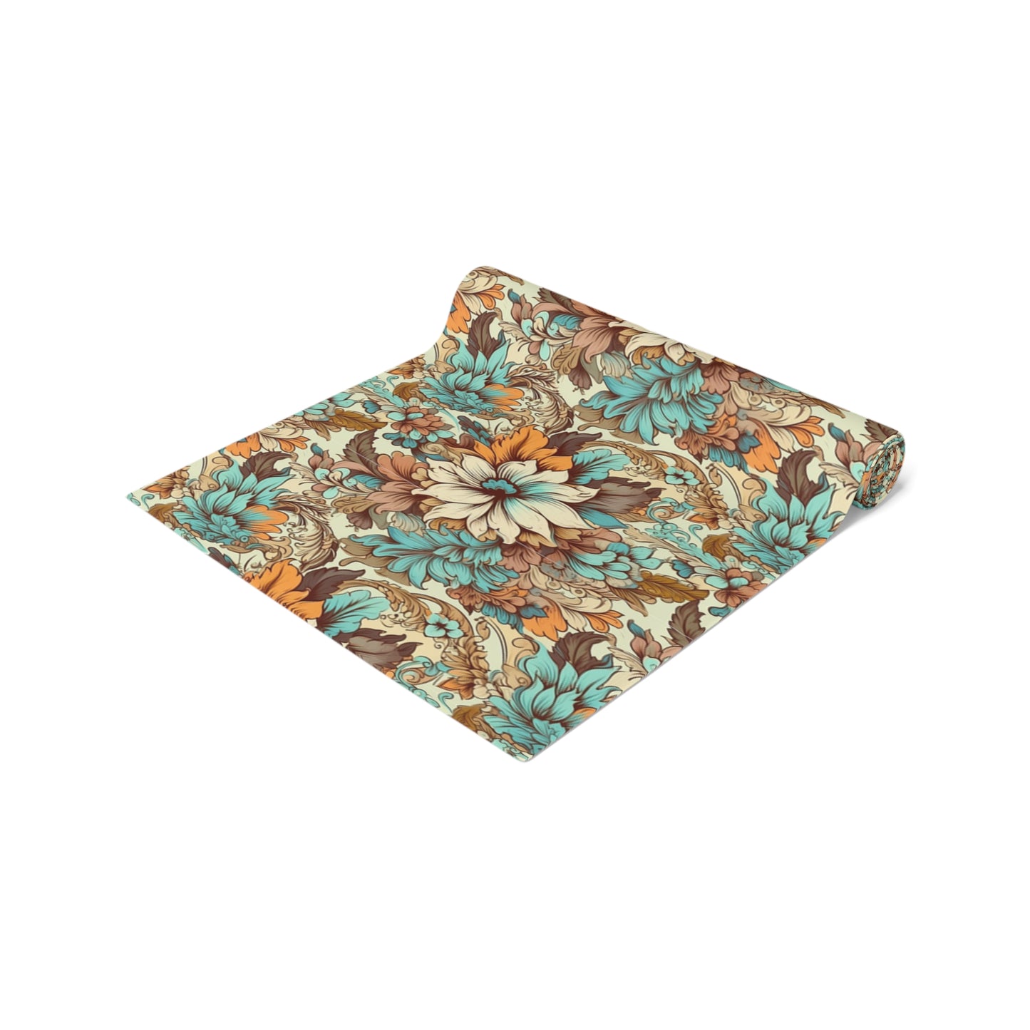 Boho Floral Table Runner - Vibrant Designs in Cotton Twill or Polyester - Ideal for Natural Home Decor