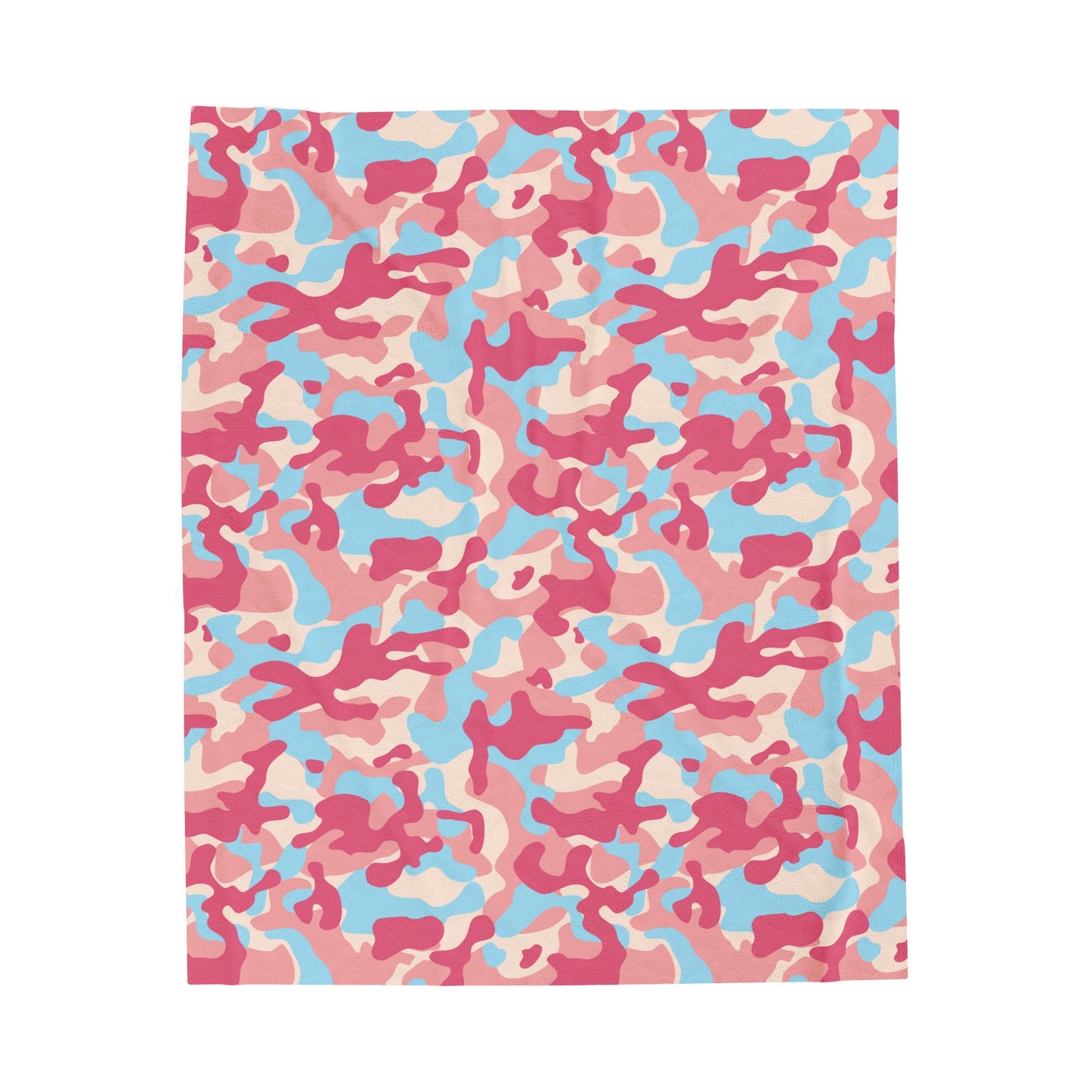 Camouflage Velveteen Plush Blanket | Soft, Rugged, Luxurious and Comforting | Available in Multiple Sizes