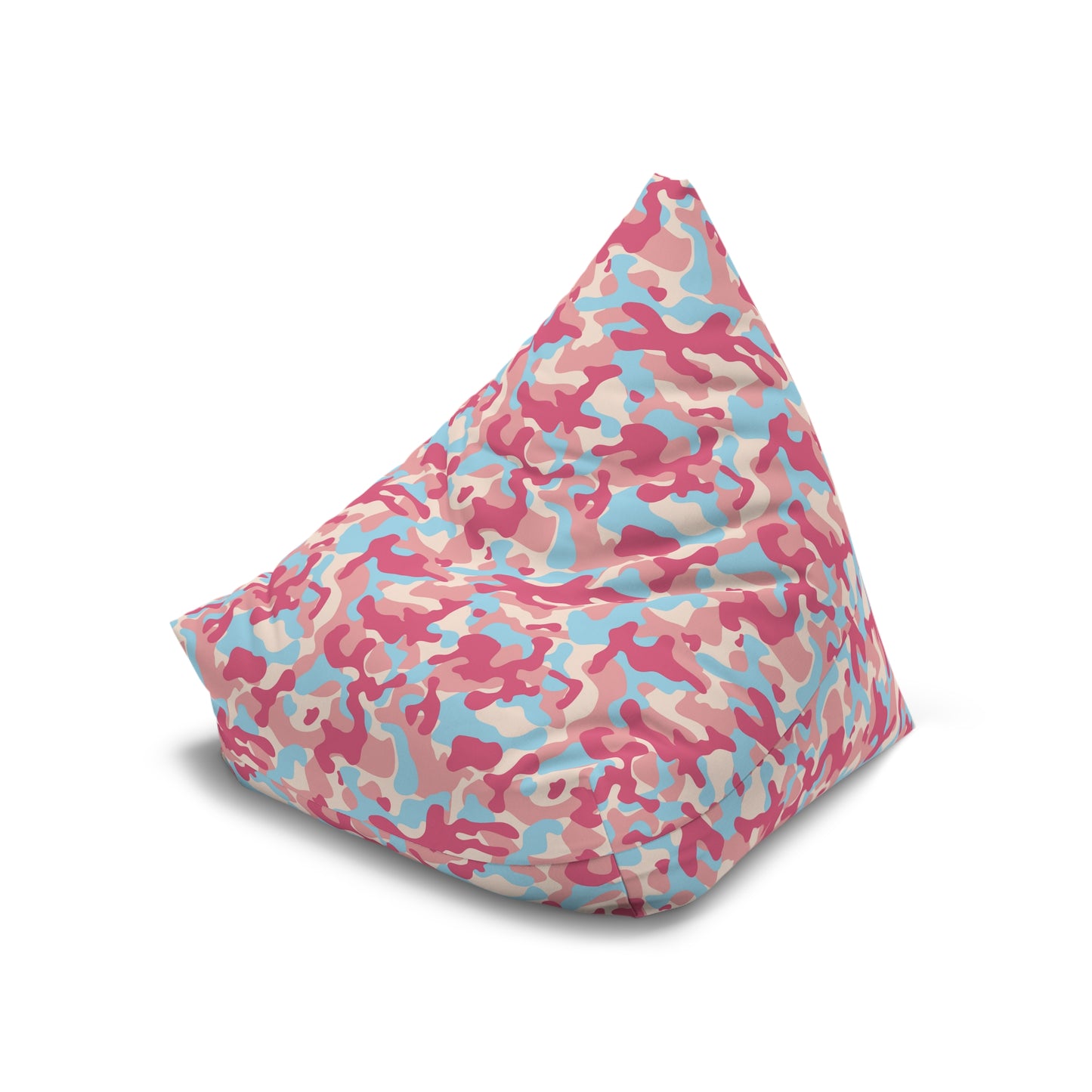 Camouflage Bean Bag Chair Cover - Durable Polyester, Locking Zipper, 2 Sizes Camo Bean Bag Cover