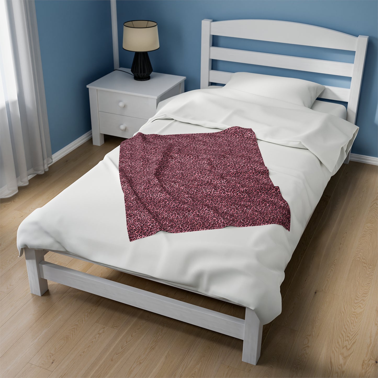 Leopard Velveteen Plush Blanket | Soft, Exotic, Luxurious and Comforting | Available in Multiple Sizes