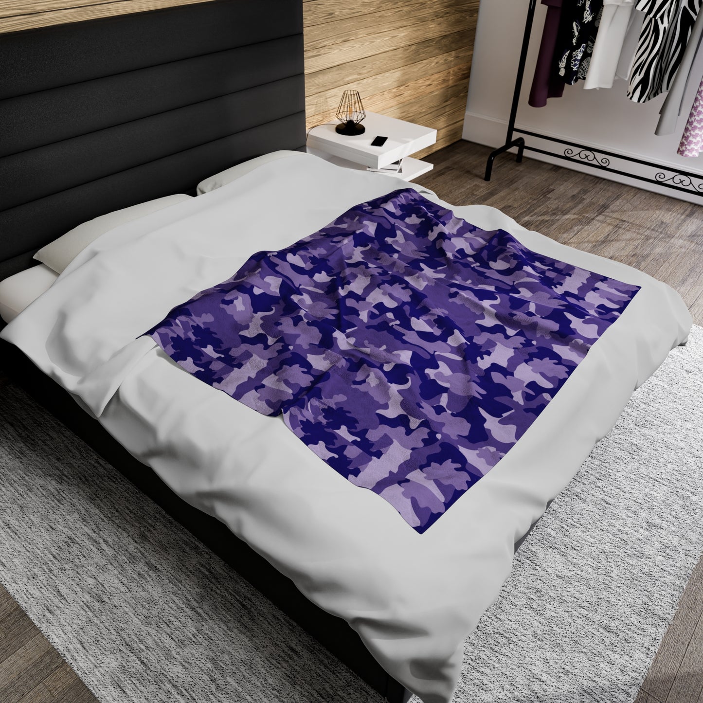 Camouflage Velveteen Plush Blanket | Soft, Rugged, Luxurious and Comforting | Available in Multiple Sizes