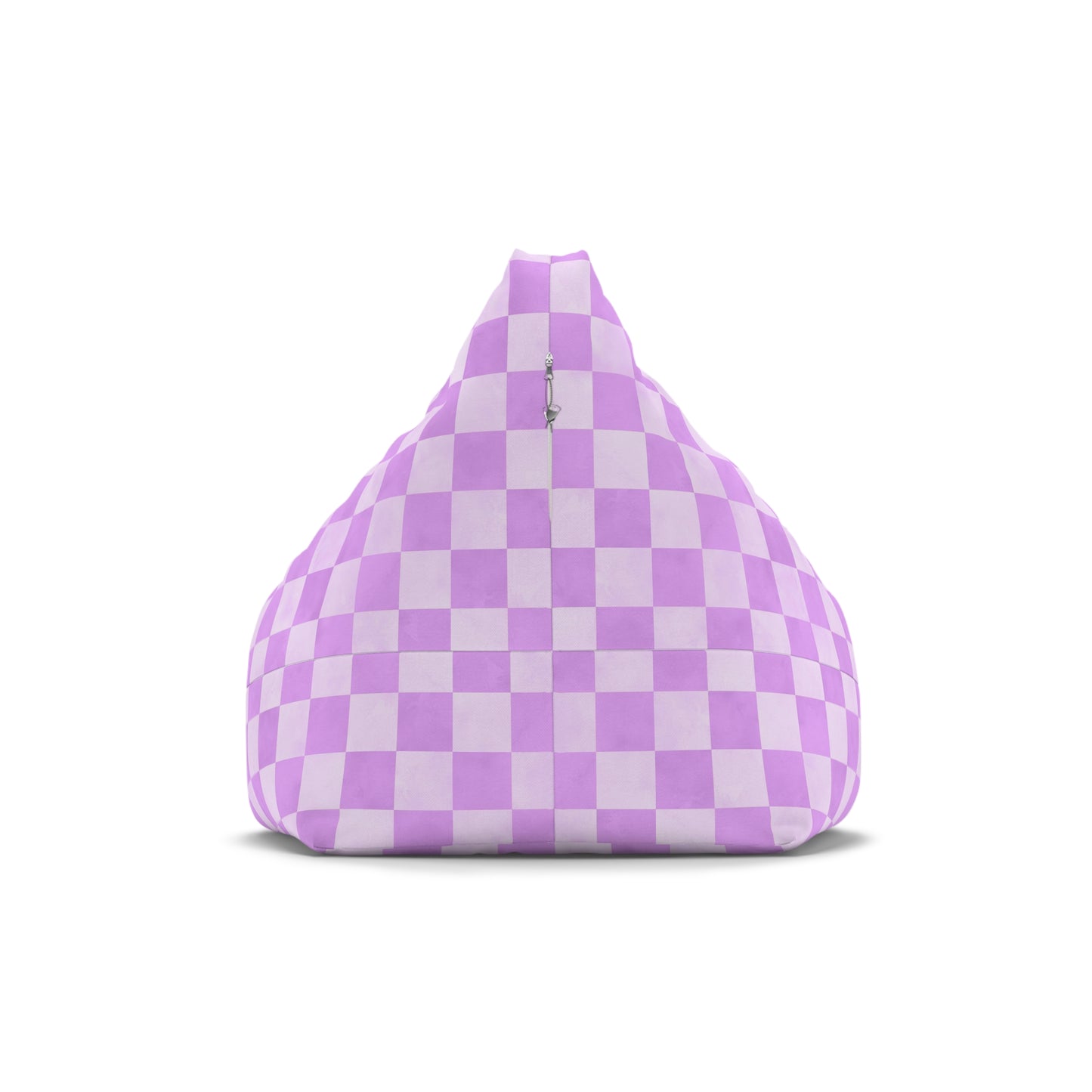 Pastel Checkers Bean Bag Chair Cover - Soft-Touch Polyester Slipcover with Secure Zip