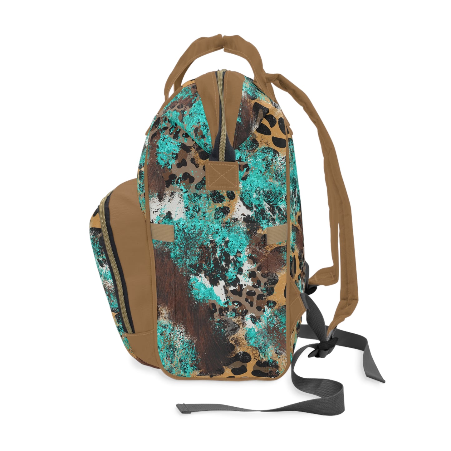 Cowhide Diaper Backpack - Chic & Durable Baby Bag with Genuine Cowhide Patterns, Perfect for Stylish Parents