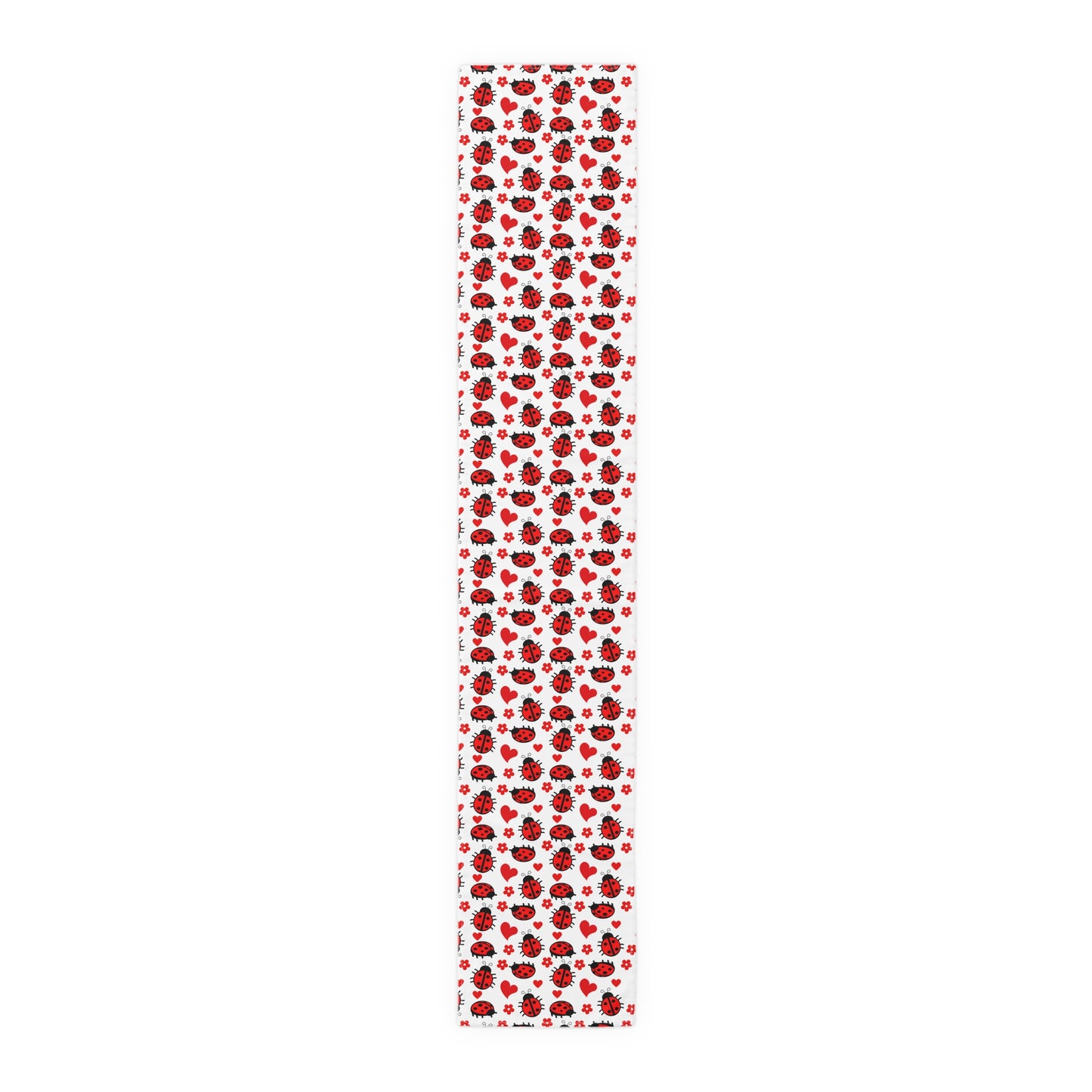 Ladybug Print Table Runner - Charming Good Luck, Cotton Twill or Polyester - Perfect for Nature-Inspired Home Decor