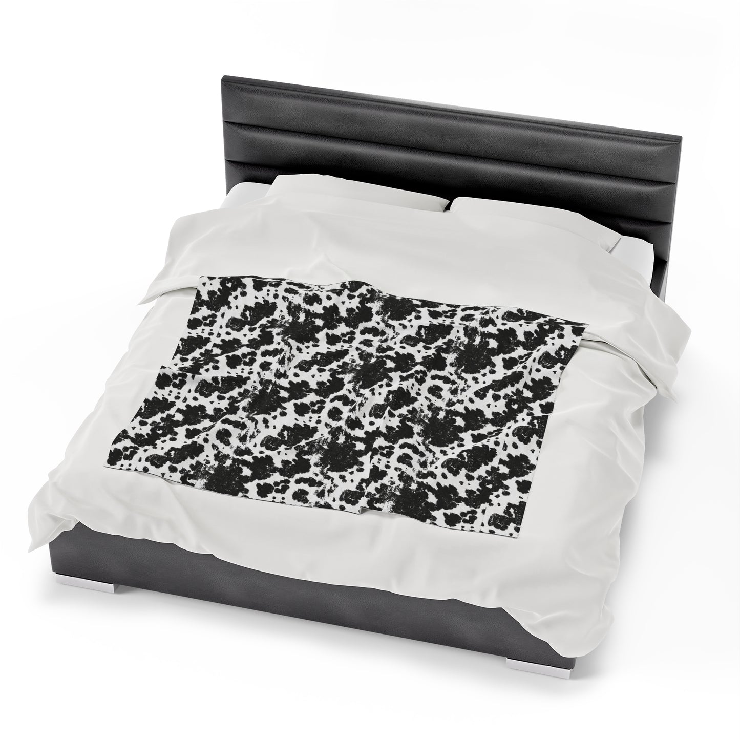 Cowhide Velveteen Plush Blanket | Soft, Rustic, Luxurious and Comforting | Available in Multiple Sizes