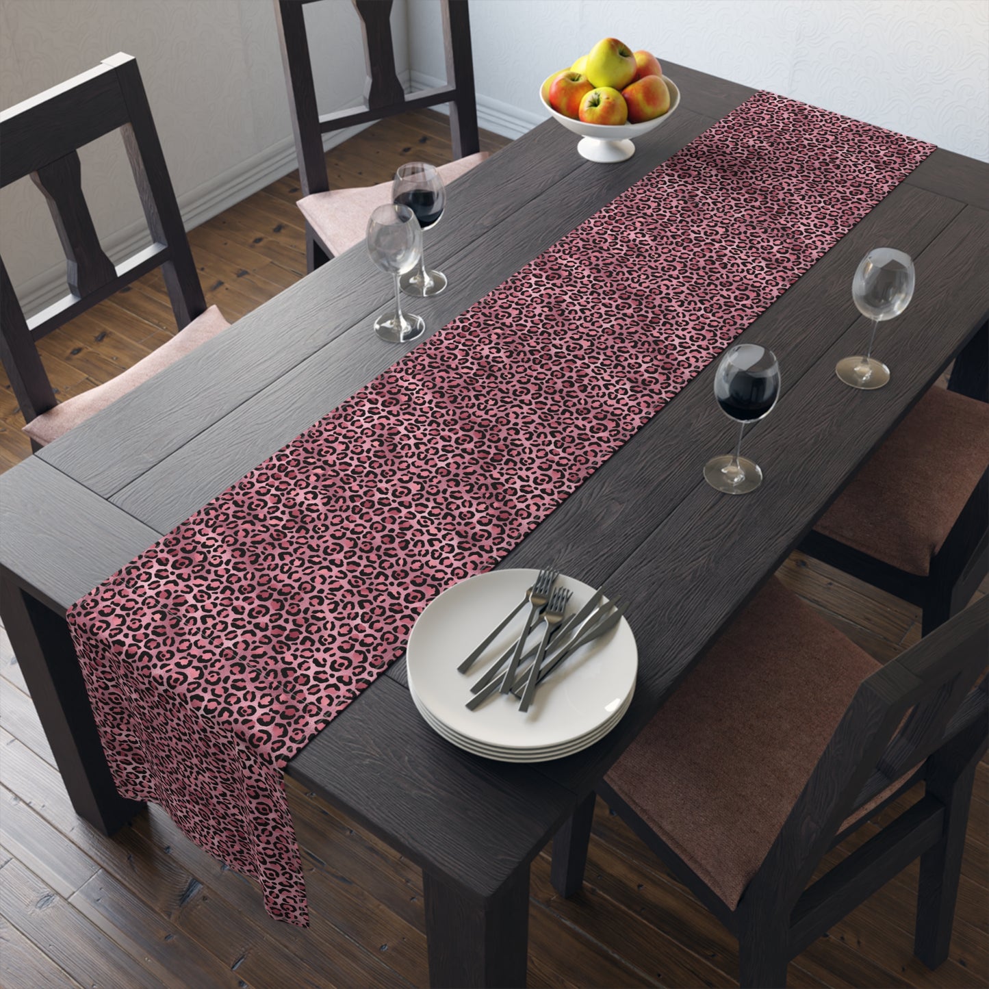 Leopard Print Table Runner - Bold Exotic Elegance, Cotton Twill or Polyester - Perfect for Safari & Glamorous Home Decor