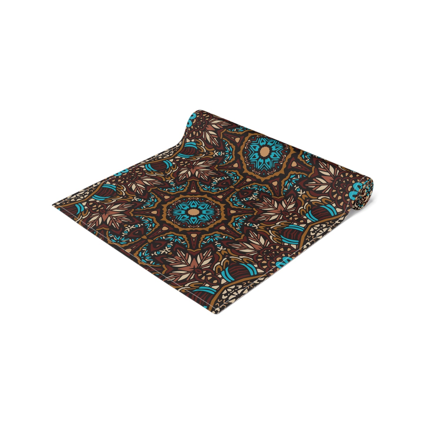 Mandala Print Table Runner - Intricate Patterns, Cotton Twill or Polyester - Ideal for Decorative Home Accents