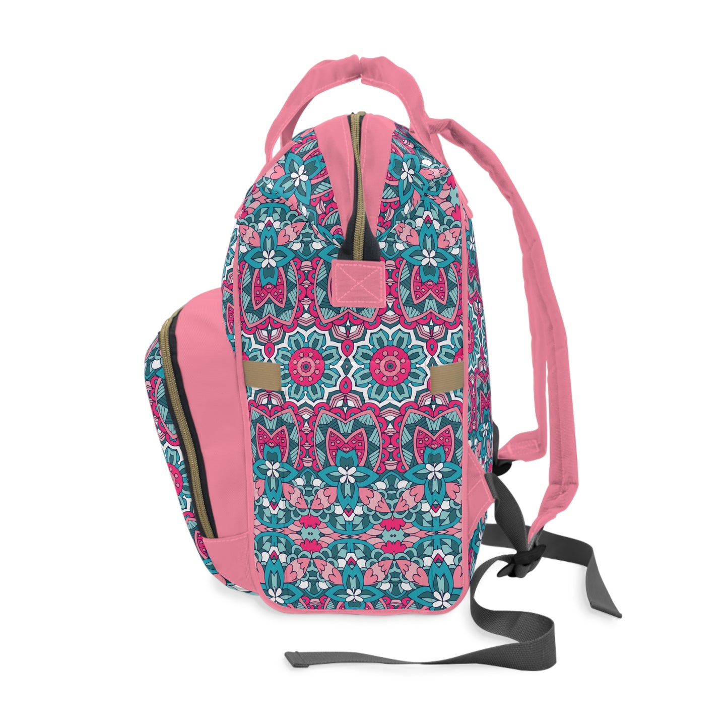 Mandala Diaper Backpack - Artistic & Multifunctional Baby Bag with Mandala Patterns, Ideal for Stylish Parents
