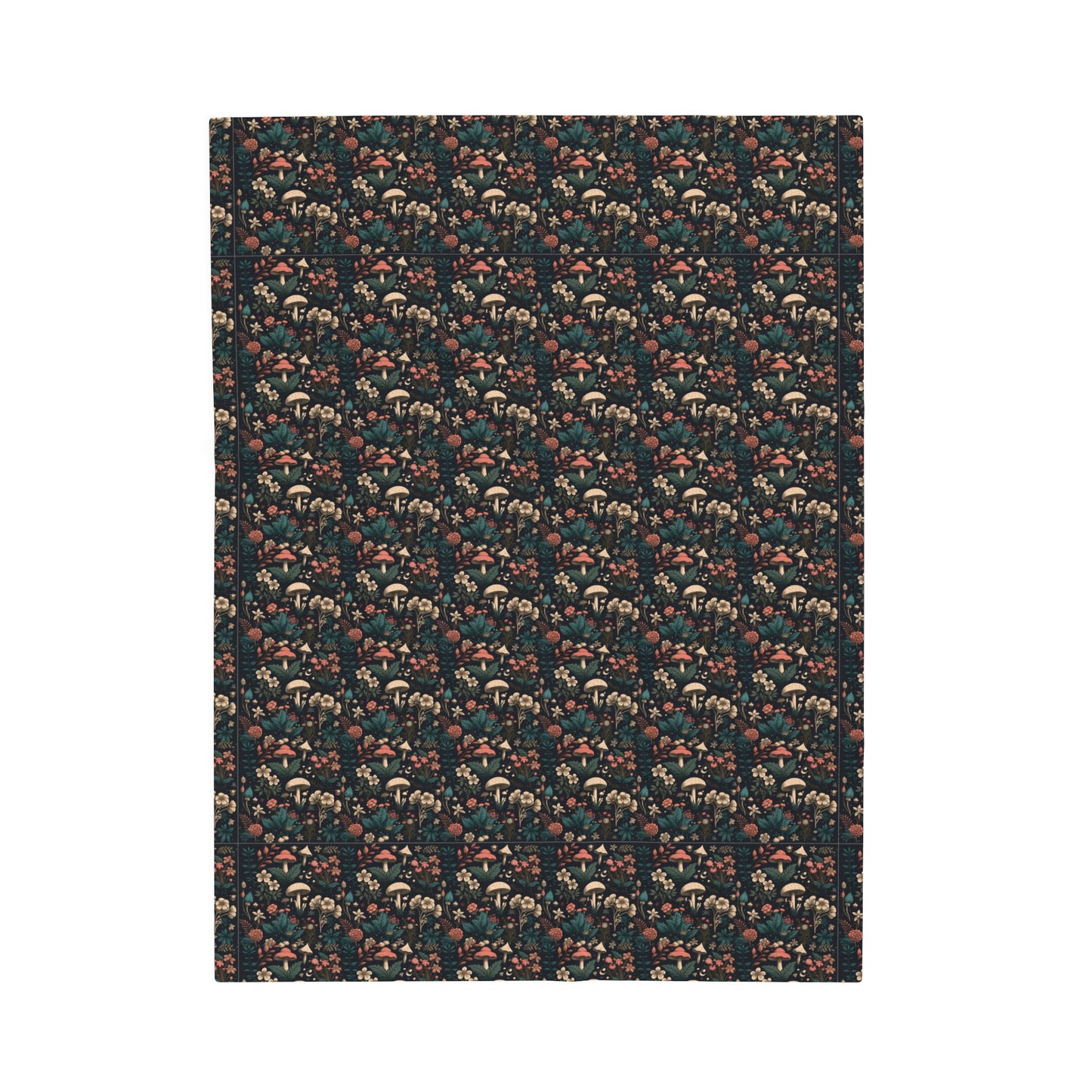 Mushroom Velveteen Plush Blanket | Soft, Whimsical, Luxurious and Comforting | Available in Multiple Sizes