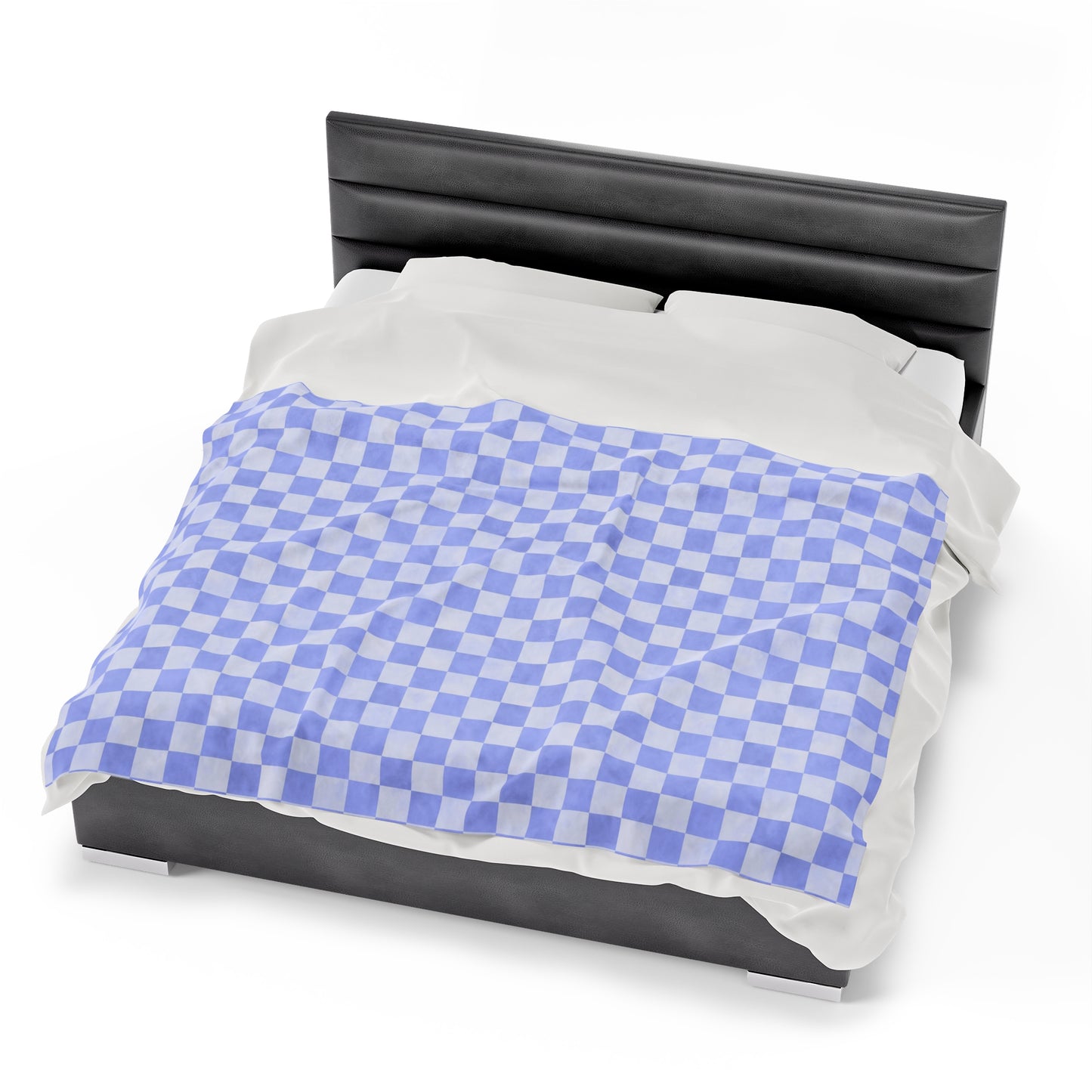Pastel Checkers Velveteen Plush Blanket | Soft, Trendy, Luxurious and Comforting | Available in Multiple Sizes