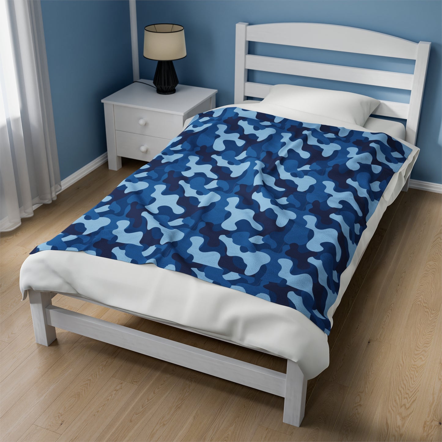 Camouflage Velveteen Plush Blanket | Soft, Rugged, Luxurious and Comforting | Available in Multiple Sizes