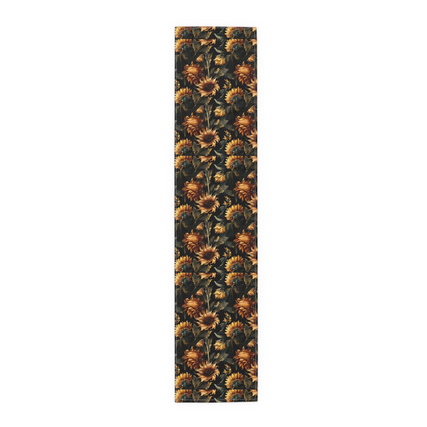 Sunflower Print Table Runner - Bright and Cheerful, Cotton Twill or Polyester - Perfect for Sunny Home Decor