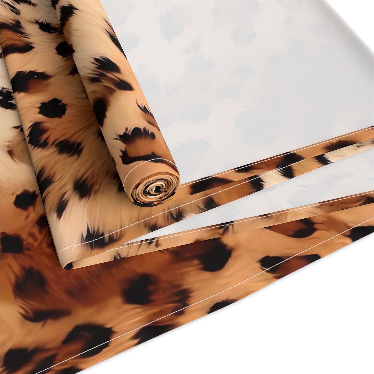 Leopard Print Table Runner - Bold Exotic Elegance, Cotton Twill or Polyester - Perfect for Safari & Glamorous Home Decor