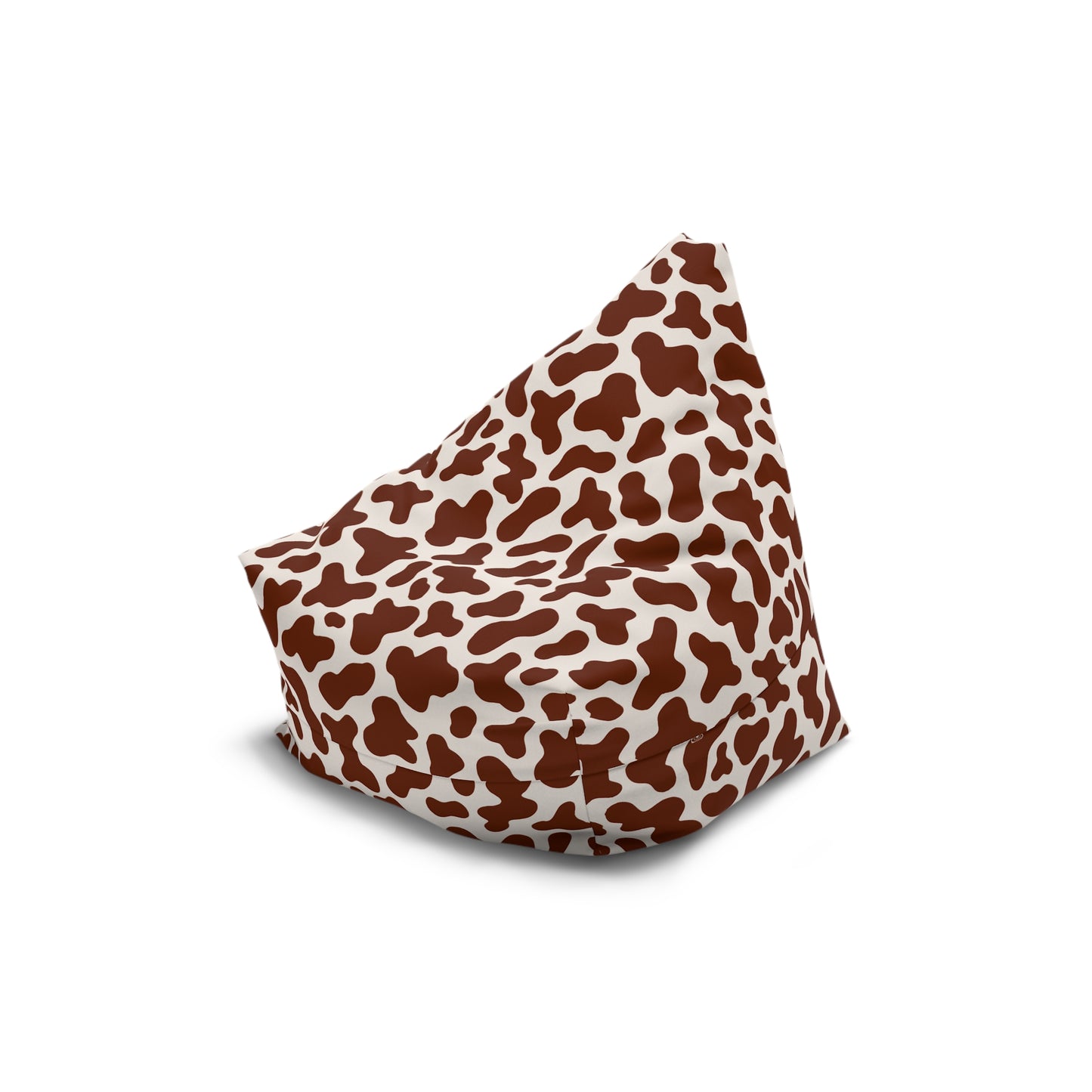 Cow Print Bean Bag Chair Cover - Durable Polyester, Locking Zipper, 2 Sizes