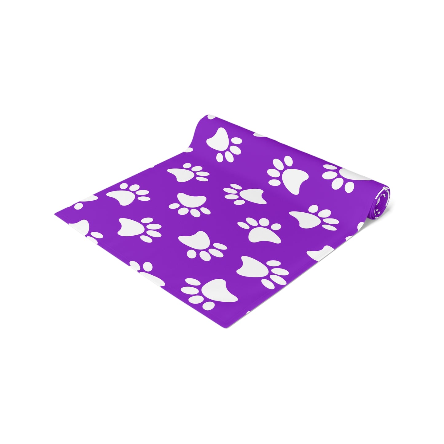 Paw Print Table Runner - Cozy Pet-Themed Decor, Cotton Twill or Polyester - Perfect for Animal Lovers