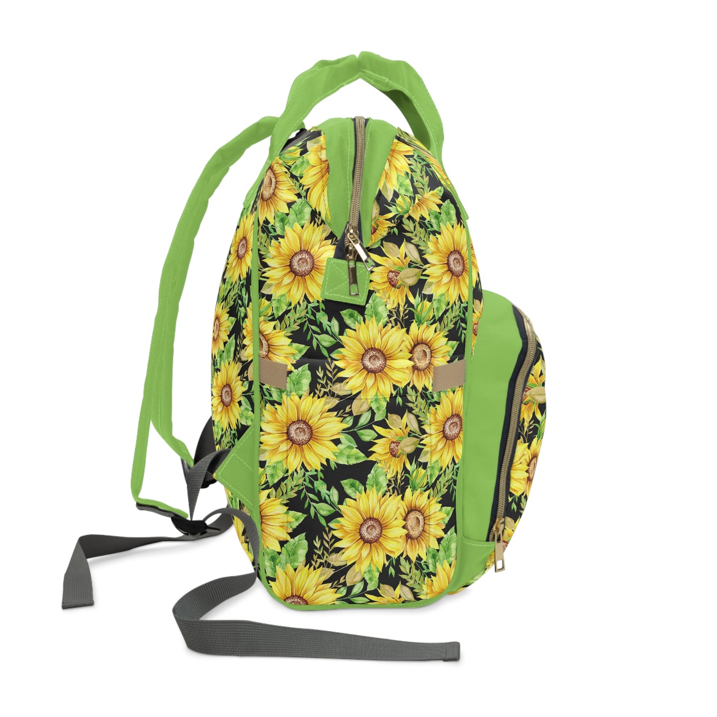 Sunflower Diaper Backpack - Bright & Multifunctional Baby Bag with Sunflower Design, Perfect for Nature-Loving Parents