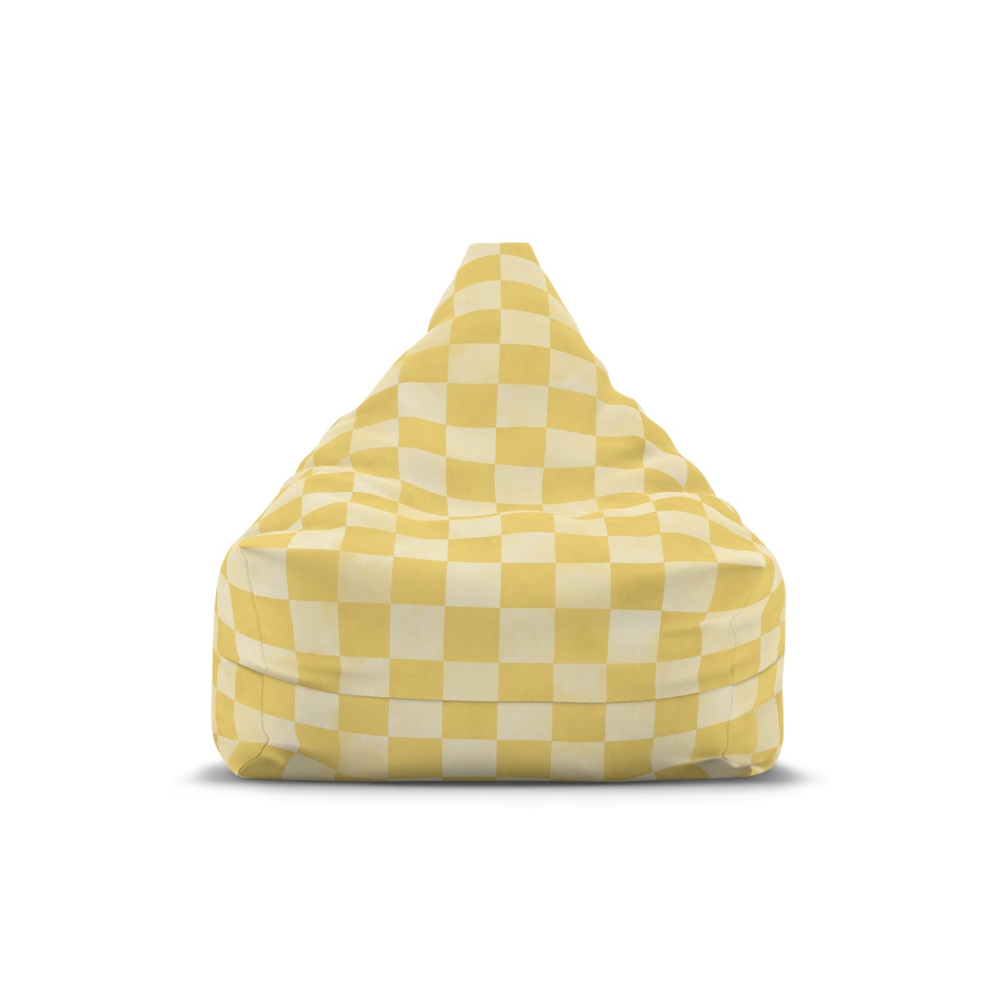 Pastel Checkers Bean Bag Chair Cover - Soft-Touch Polyester Slipcover with Secure Zip