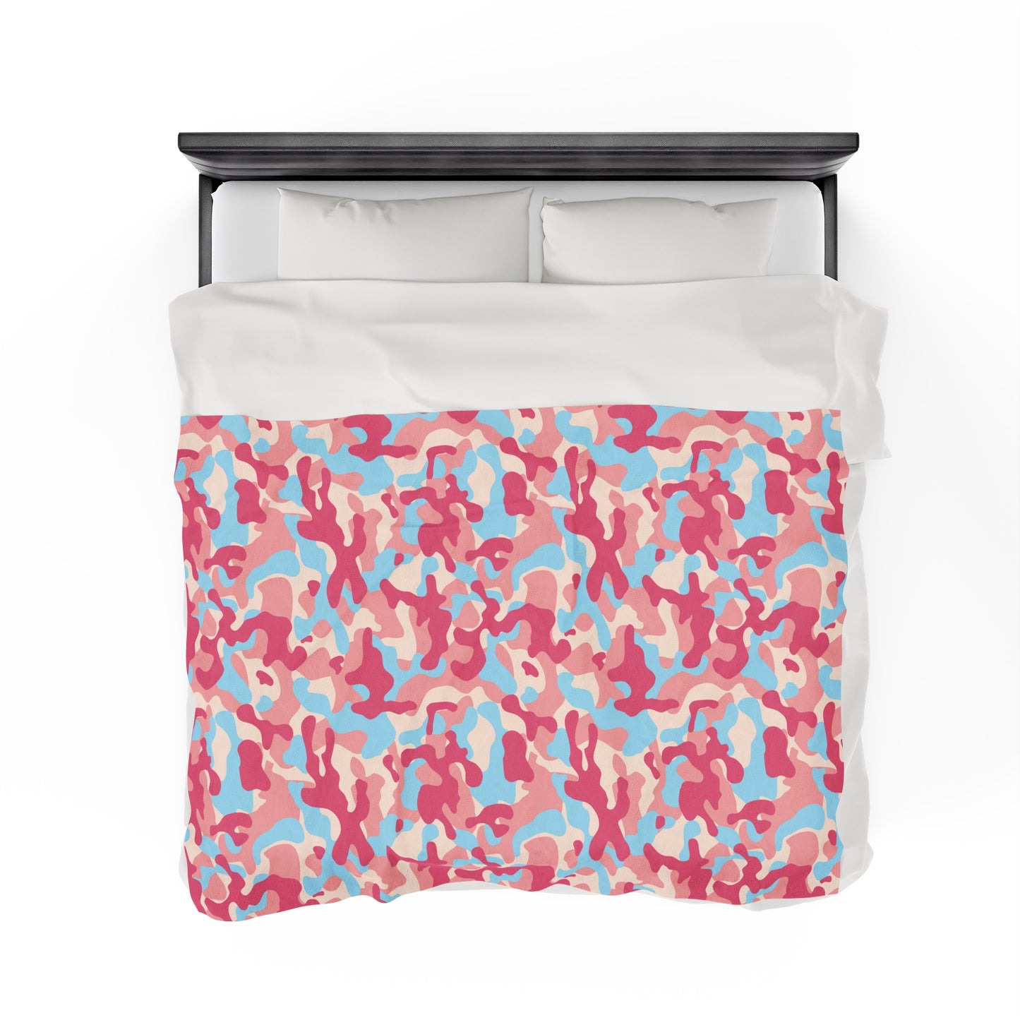 Camouflage Velveteen Plush Blanket | Soft, Rugged, Luxurious and Comforting | Available in Multiple Sizes