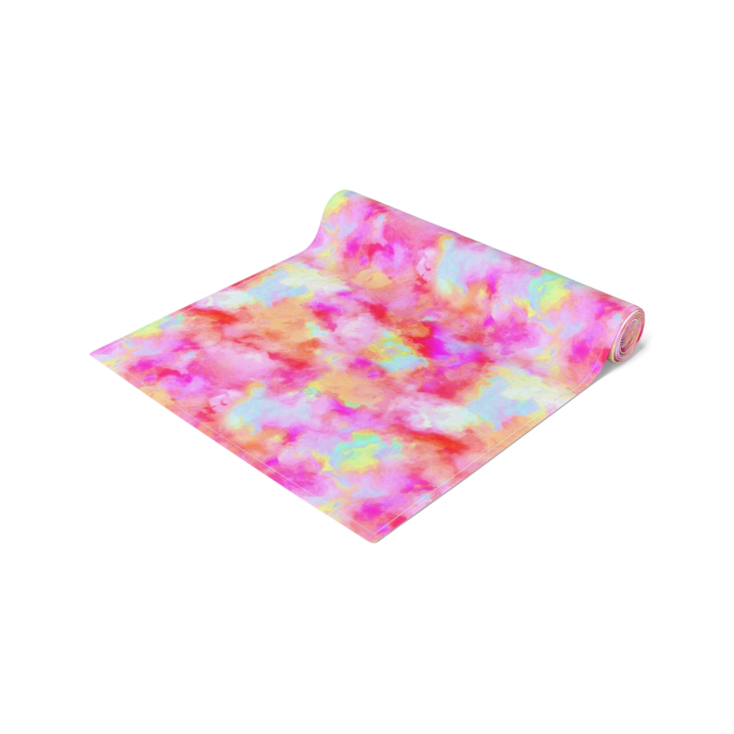 Tie-Dye Table Runner - Vivid Colors, Cotton Twill or Polyester - Ideal for Home Decor & Unique Gifts
