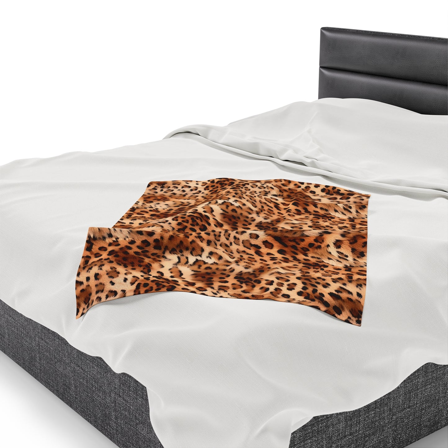 Leopard Velveteen Plush Blanket | Soft, Exotic, Luxurious and Comforting | Available in Multiple Sizes