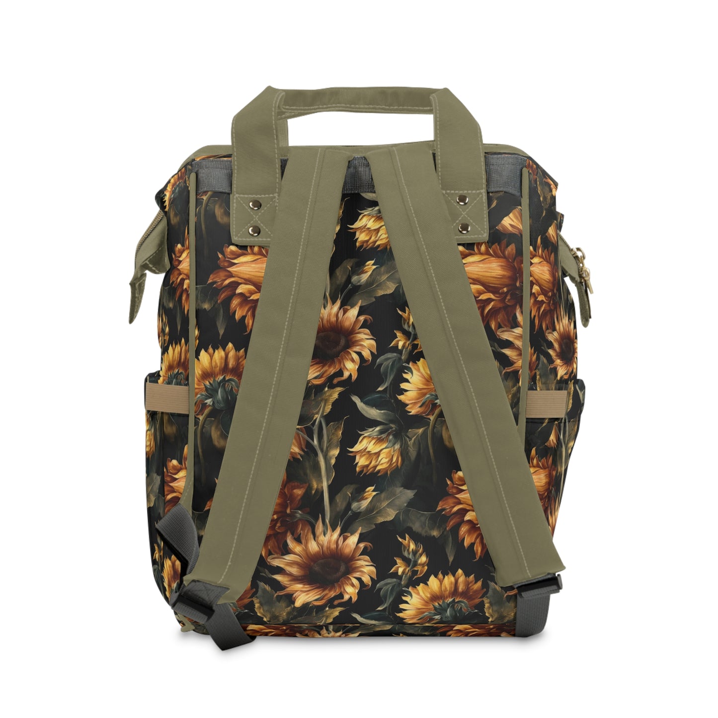 Sunflower Diaper Backpack - Bright & Multifunctional Baby Bag with Sunflower Design, Perfect for Nature-Loving Parents