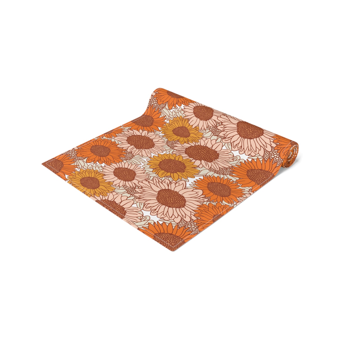 Sunflower Print Table Runner - Bright and Cheerful, Cotton Twill or Polyester - Perfect for Sunny Home Decor