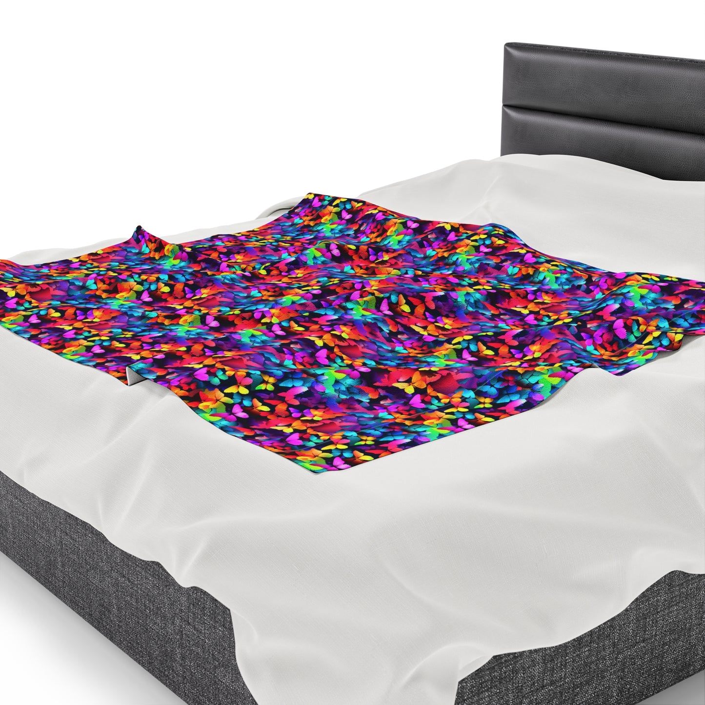Butterfly Velveteen Plush Blanket | Soft, Luxurious, Enchanting, and Comforting | Available in Multiple Sizes
