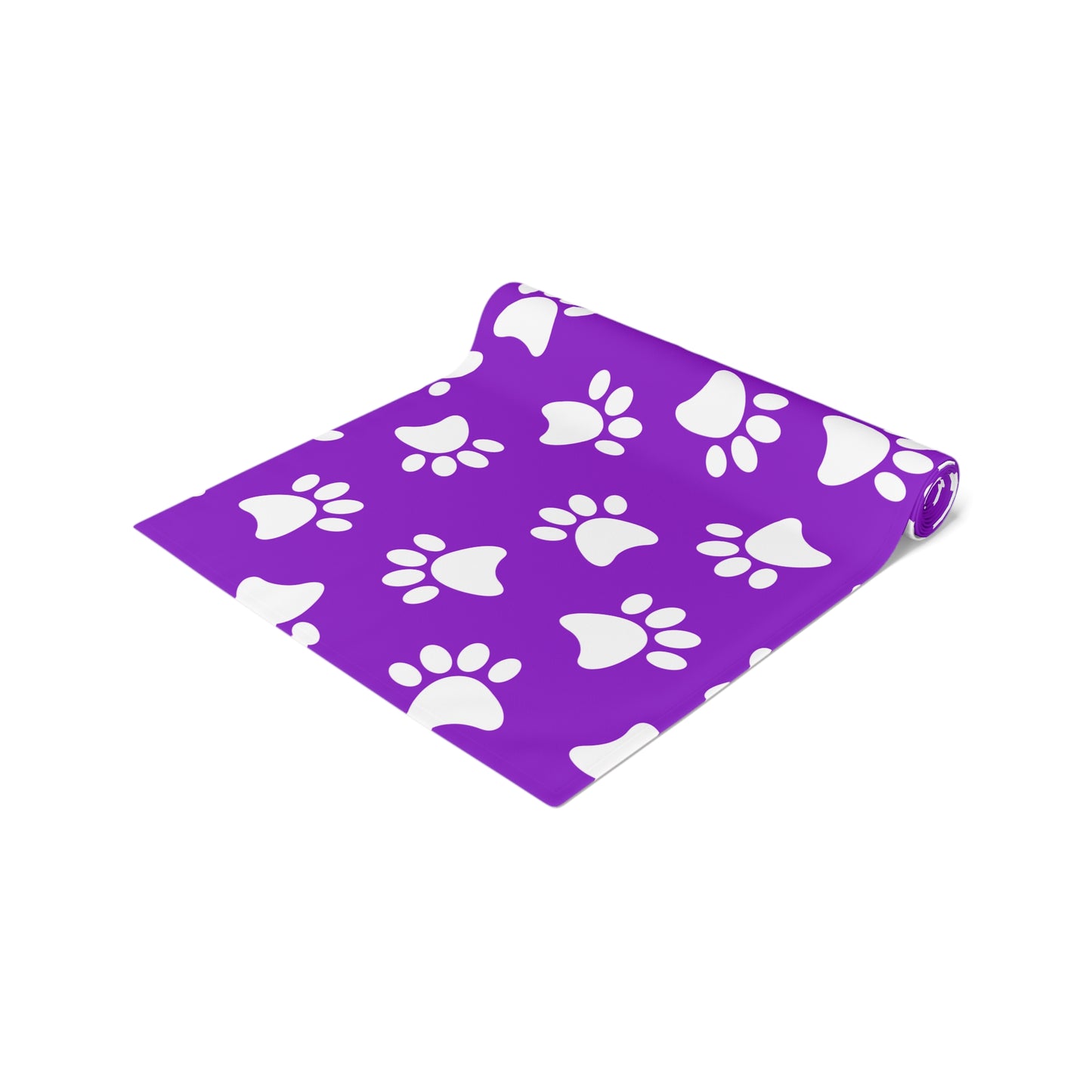 Paw Print Table Runner - Cozy Pet-Themed Decor, Cotton Twill or Polyester - Perfect for Animal Lovers