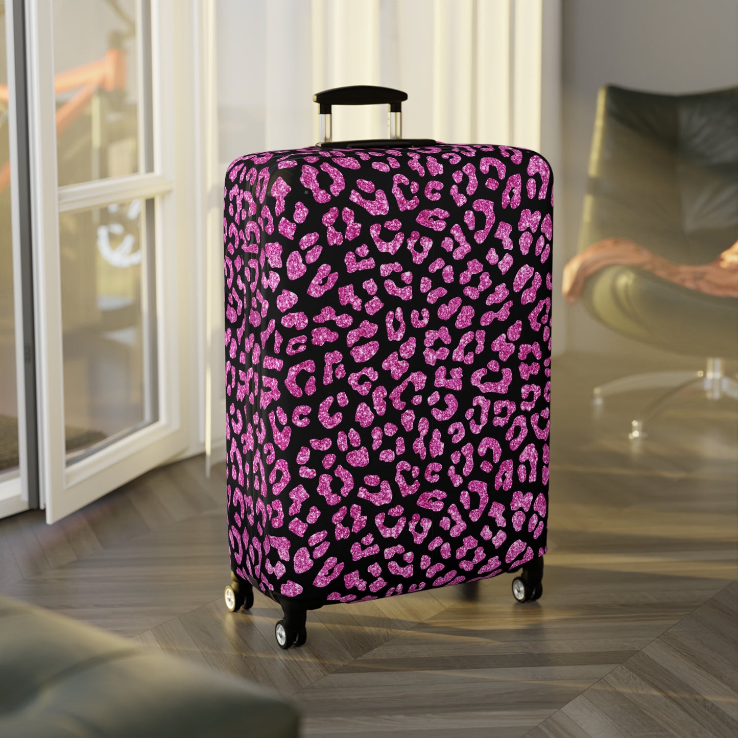 Leopard Print Luggage Cover - Animal Print Suitcase Protector