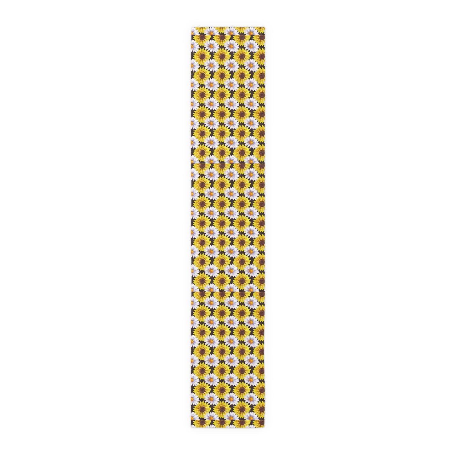 Sunflower Print Table Runner - Bright and Cheerful, Cotton Twill or Polyester - Perfect for Sunny Home Decor