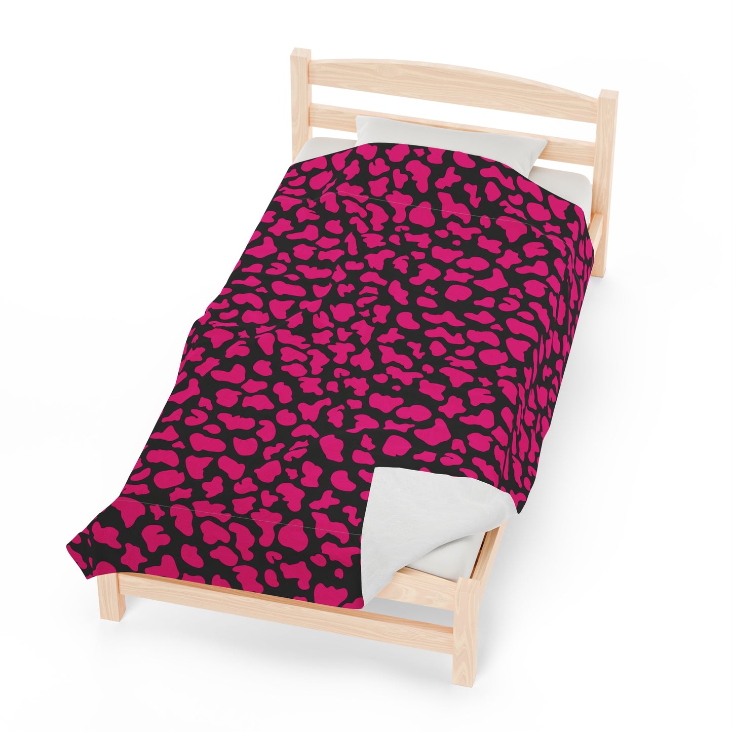 Cow Print Velveteen Plush Blanket | Soft, Stylish, Luxurious and Comforting | Available in Multiple Sizes