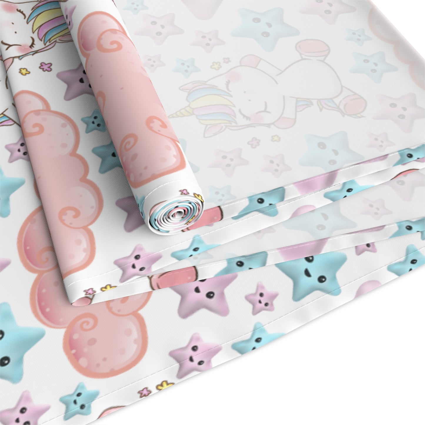 Unicorn Print Table Runner - Magical Elegance, Cotton Twill or Polyester - Perfect for Whimsical & Fantasy Home Decor