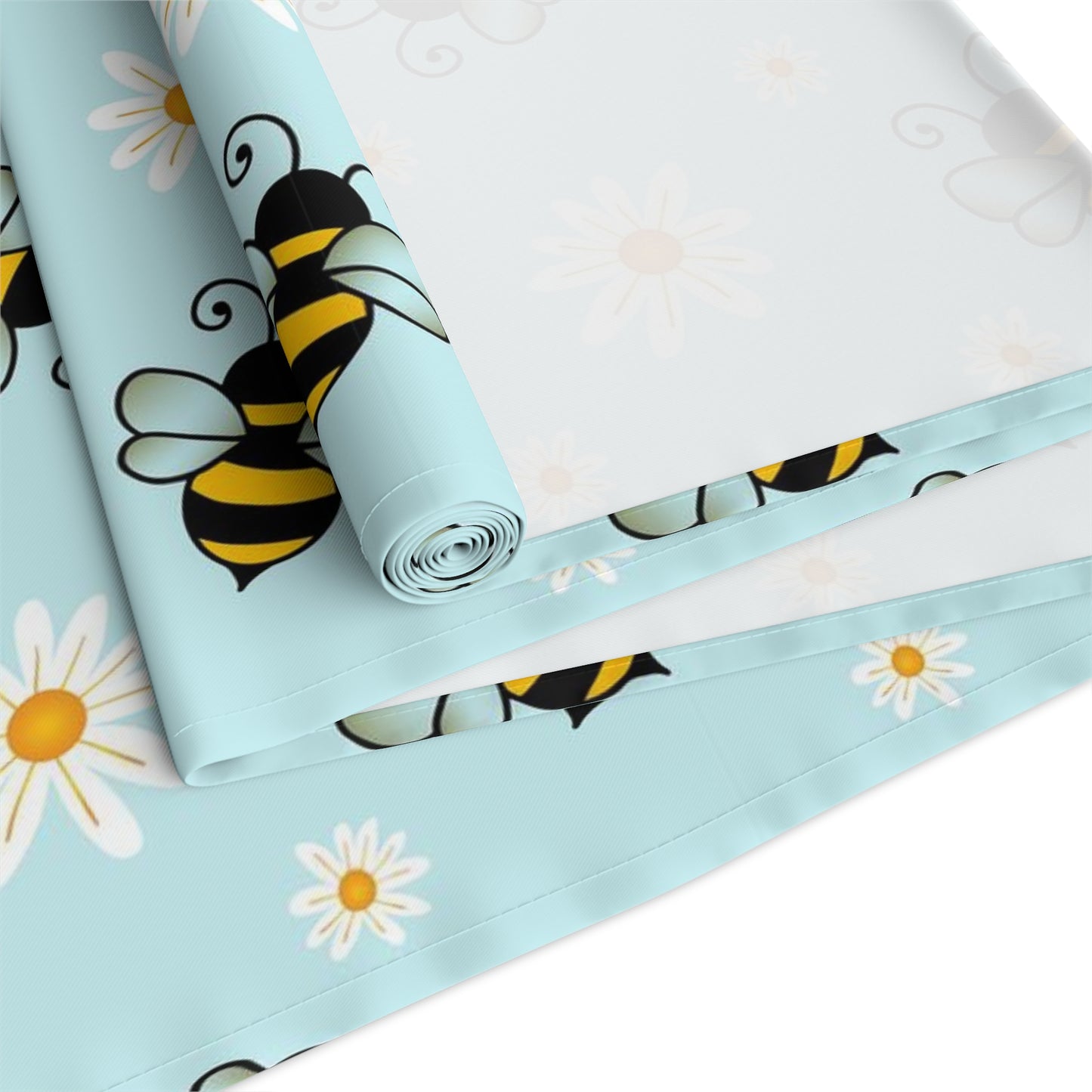 Honey Bee Print Table Runner - Buzzing with Charm - Perfect for Nature Lovers Homes