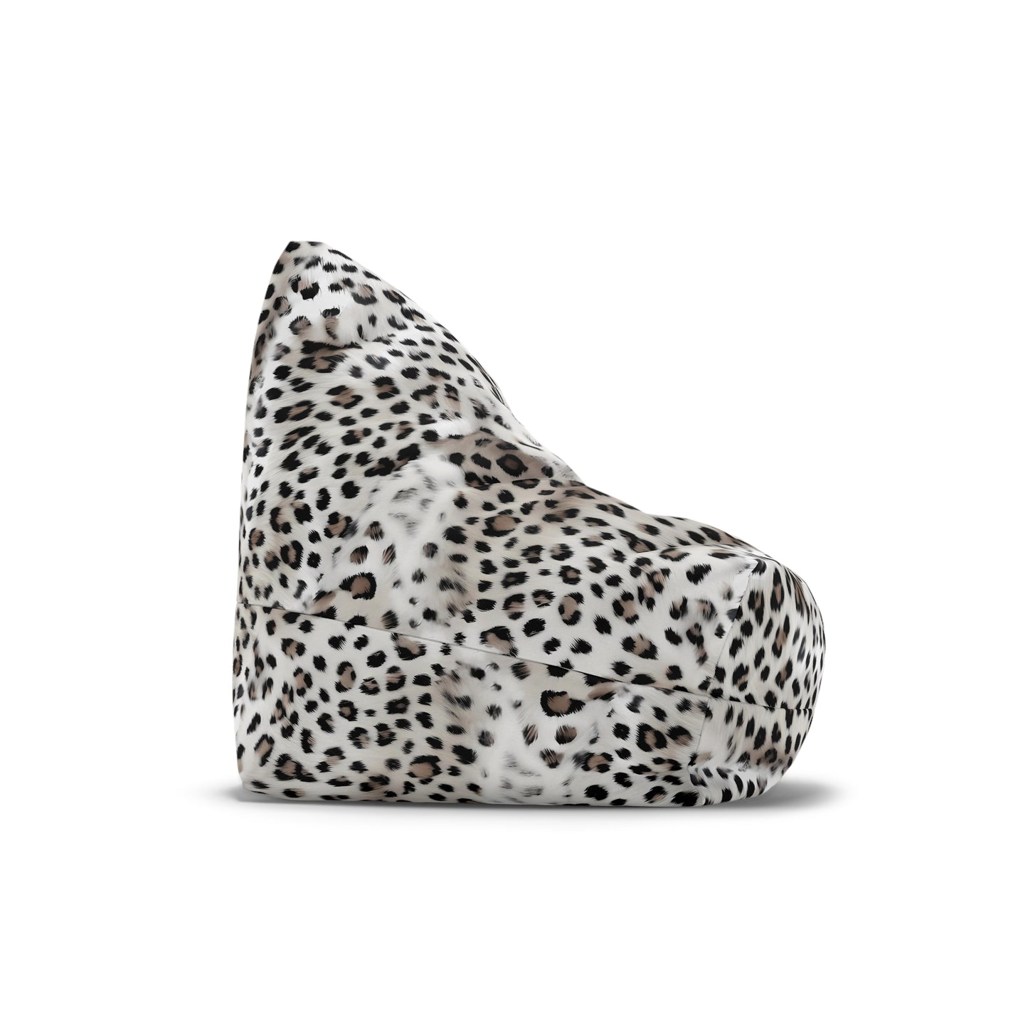 Leopard Print Bean Bag Chair Cover - Exotic High-Quality Polyester Slipcover with Secure Zip
