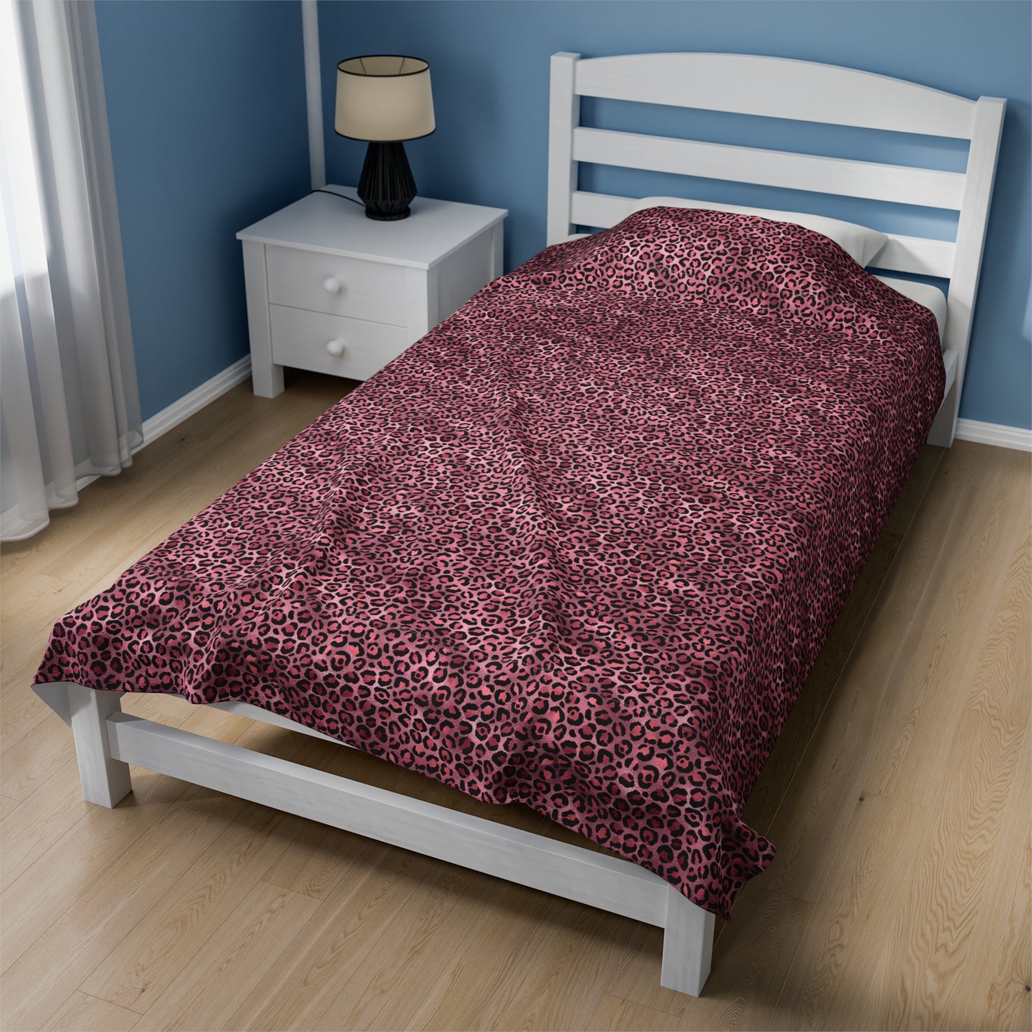 Leopard Velveteen Plush Blanket | Soft, Exotic, Luxurious and Comforting | Available in Multiple Sizes