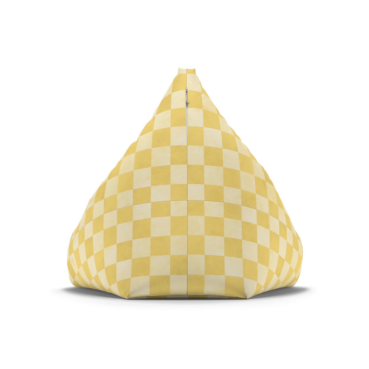 Pastel Checkers Bean Bag Chair Cover - Soft-Touch Polyester Slipcover with Secure Zip